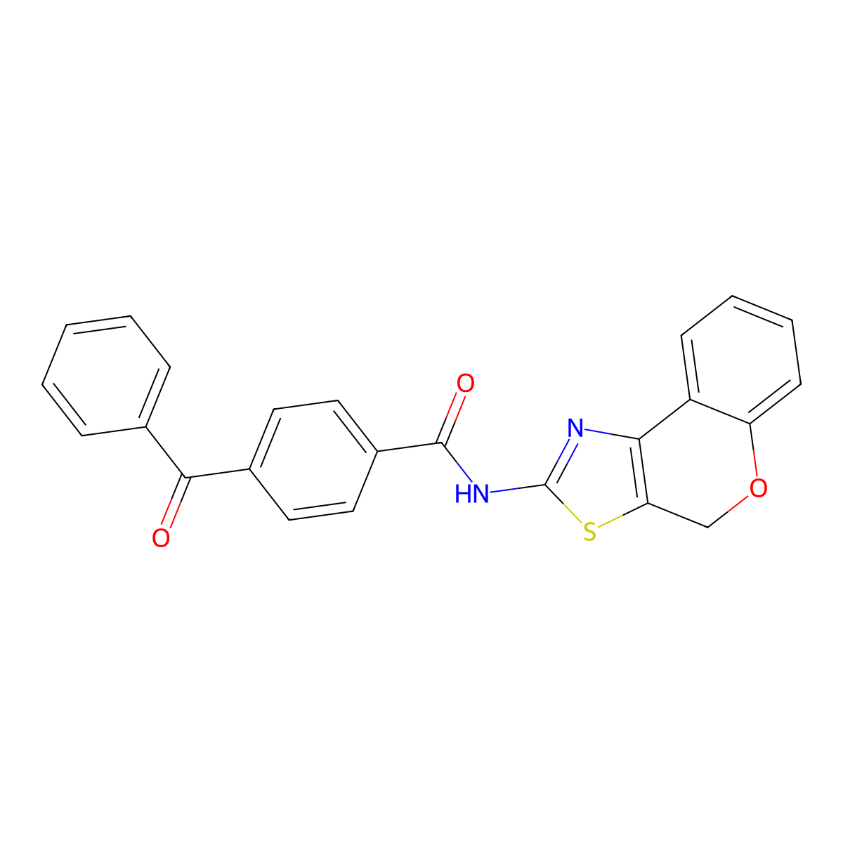 4-benzoyl-N-{4H-chromeno[4,3-d][1,3]thiazol-2-yl}benzamide molecular structure, CAS 681158-01-0