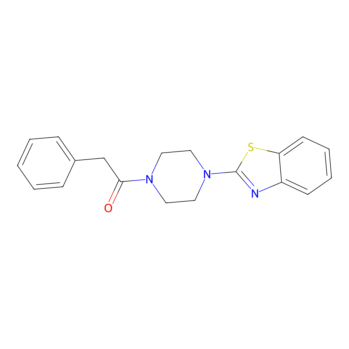 1-(4-(Benzo[d]thiazol-2-yl)piperazin-1-yl)-2-phenylethanone molecular structure, CAS 681158-23-6