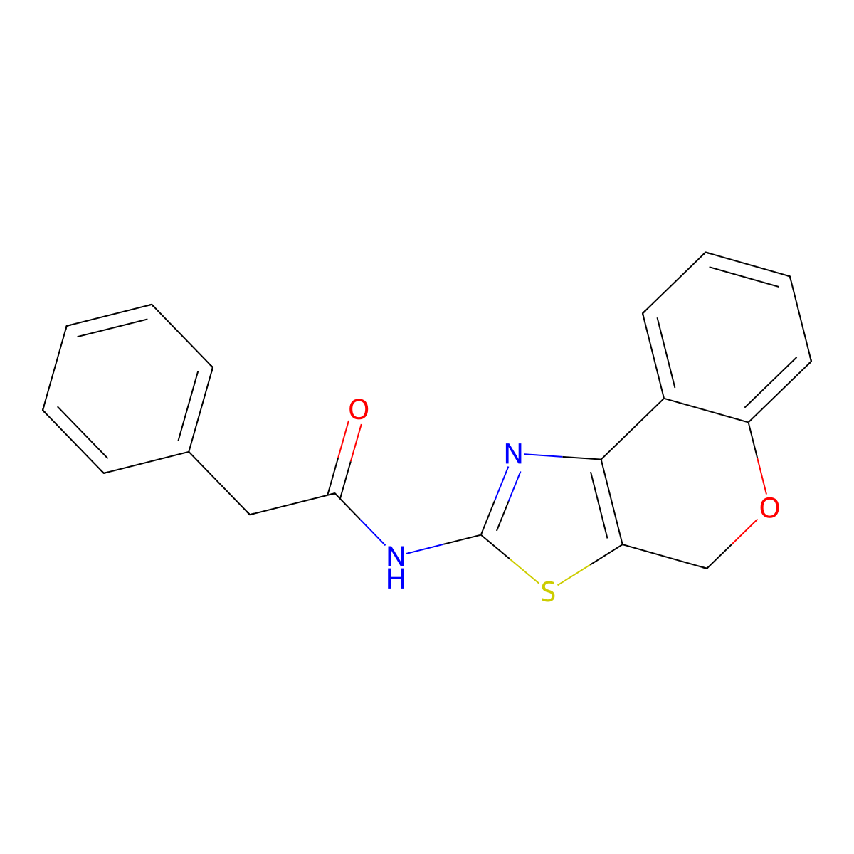 N-(4H-chromeno[4,3-d]thiazol-2-yl)-2-phenylacetamide molecular structure, CAS 681158-24-7