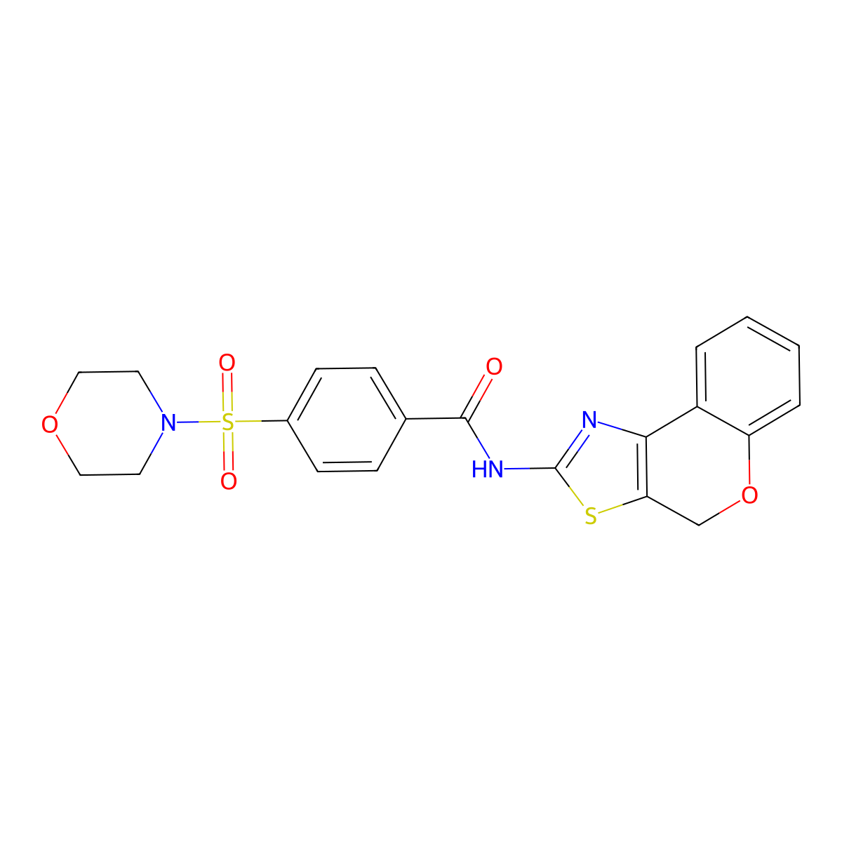 N-(4H-chromeno[4,3-d]thiazol-2-yl)-4-(morpholinosulfonyl)benzamide molecular structure, CAS 681158-55-4