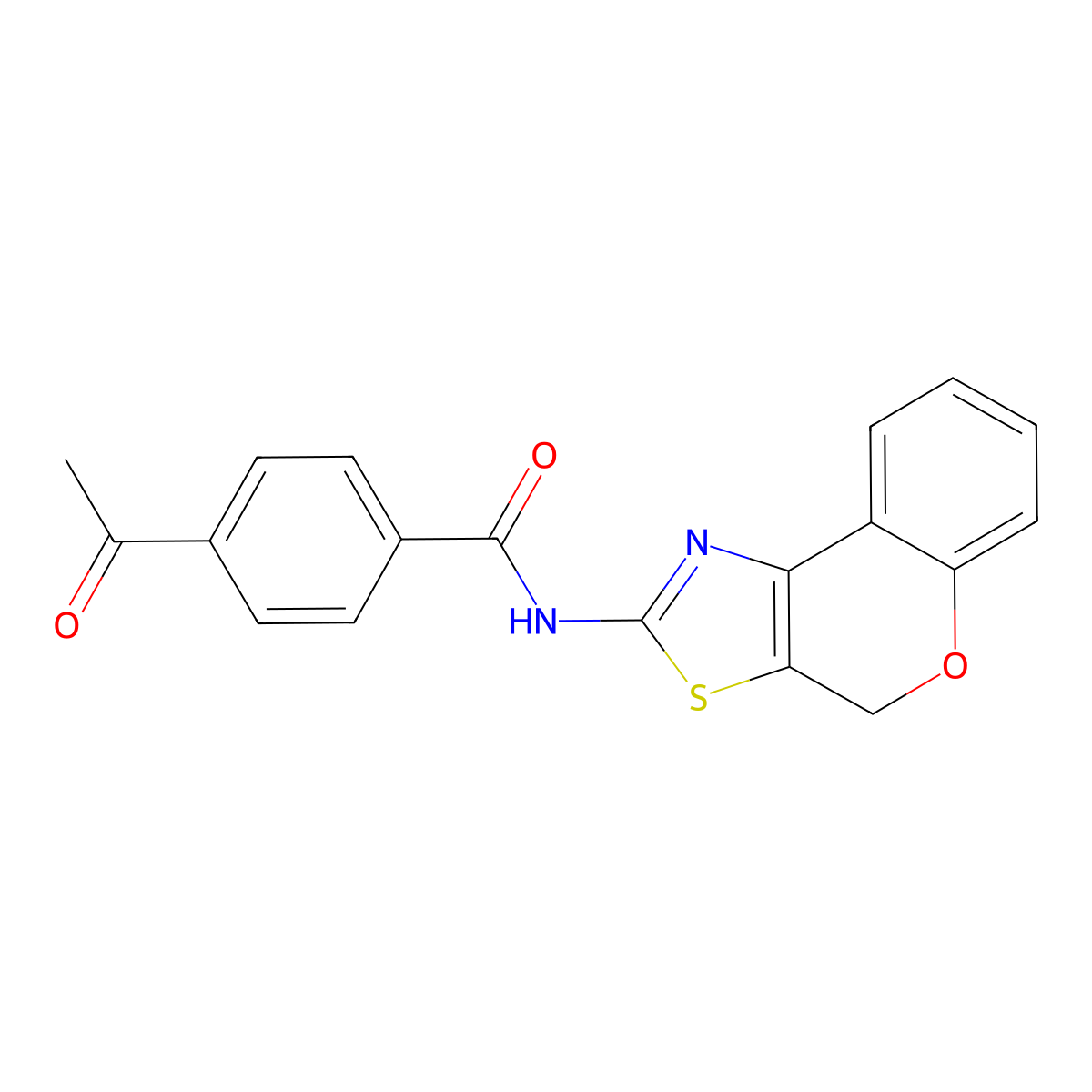 4-acetyl-N-(4H-chromeno[4,3-d]thiazol-2-yl)benzamide molecular structure, CAS 681159-02-4