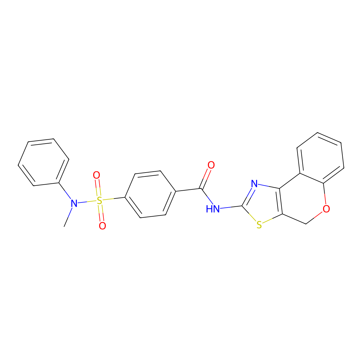 N-{4H-chromeno[4,3-d][1,3]thiazol-2-yl}-4-[methyl(phenyl)sulfamoyl]benzamide molecular structure, CAS 681159-09-1