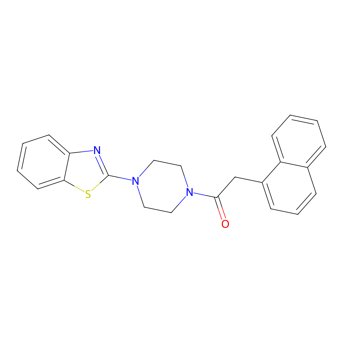 1-[4-(1,3-Benzothiazol-2-yl)piperazin-1-yl]-2-naphthalen-1-ylethanone molecular structure, CAS 681159-35-3