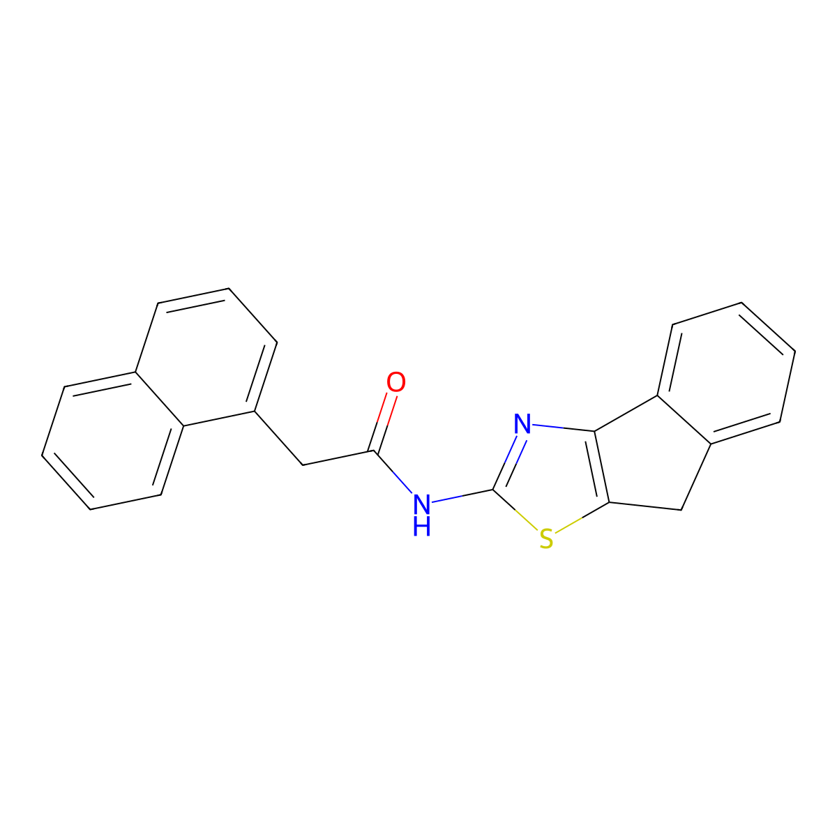 N-(8H-indeno[1,2-d]thiazol-2-yl)-2-(naphthalen-1-yl)acetamide molecular structure, CAS 681159-37-5