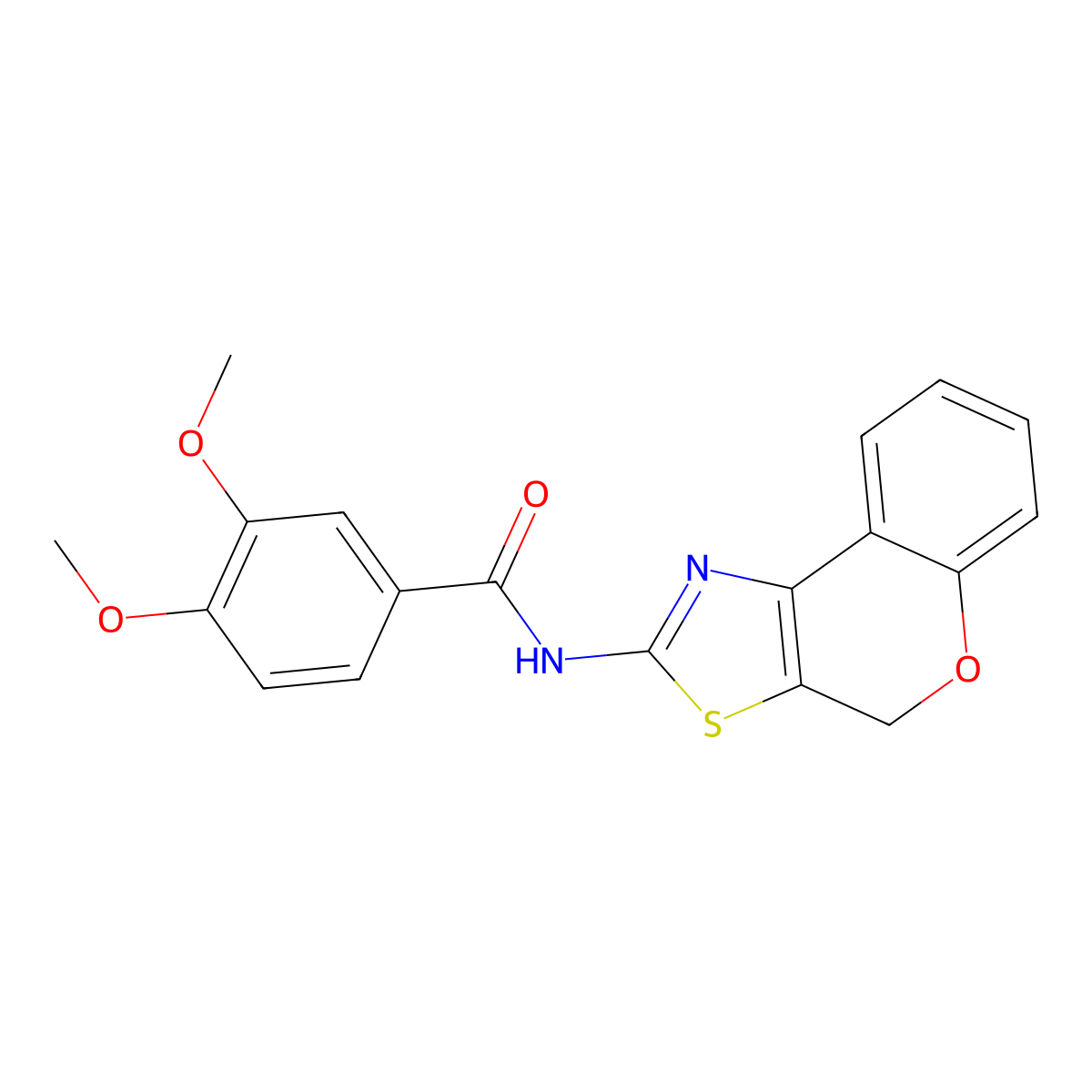 N-(4H-chromeno[4,3-d]thiazol-2-yl)-3,4-dimethoxybenzamide molecular structure, CAS 681159-51-3