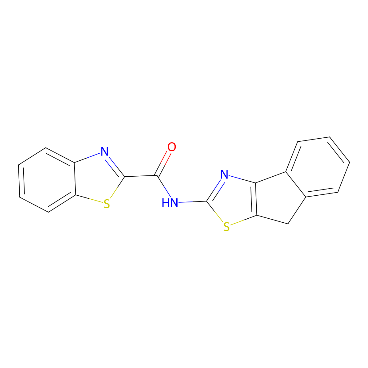 N-(8H-indeno[1,2-d]thiazol-2-yl)benzo[d]thiazole-2-carboxamide molecular structure, CAS 681159-65-9