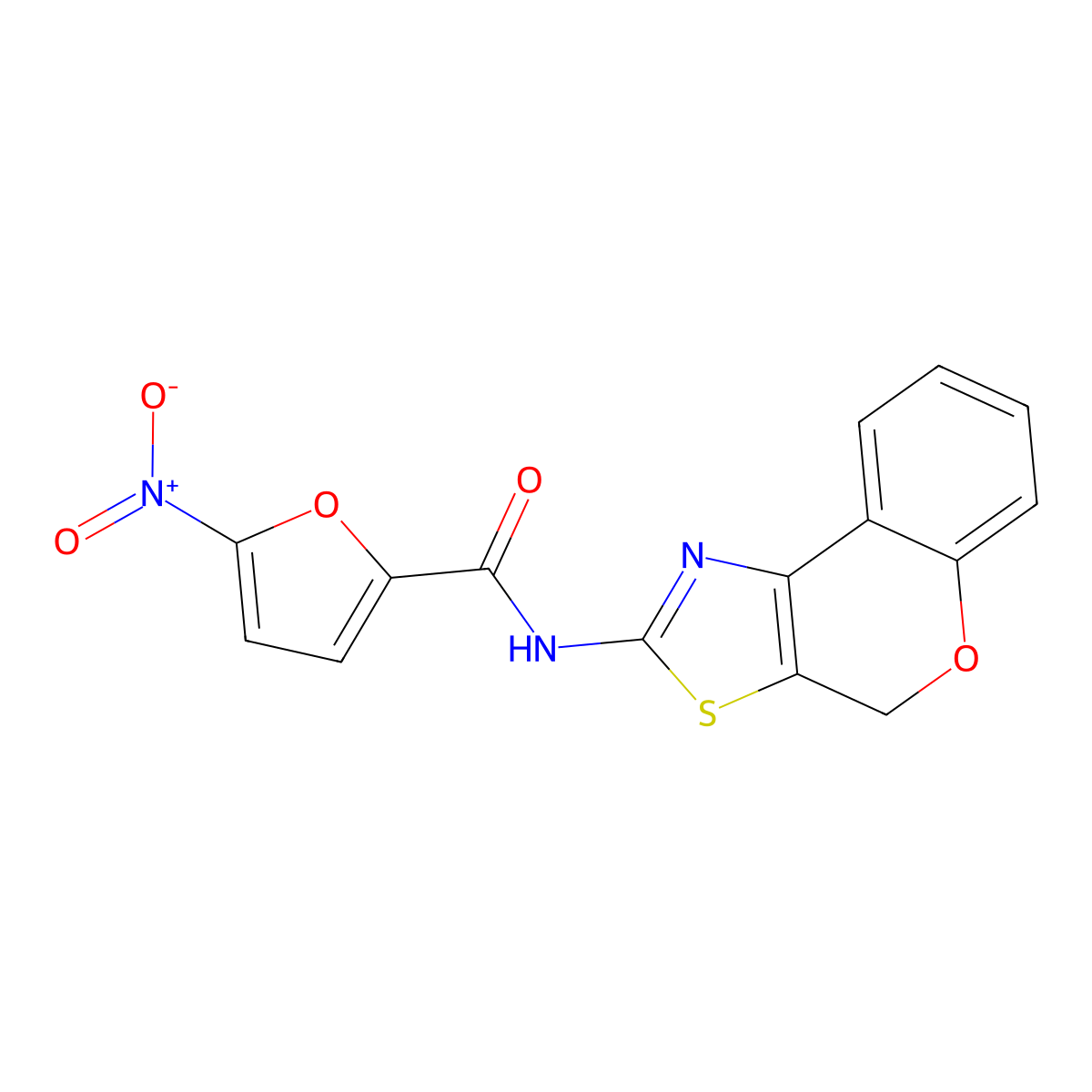N-(4H-chromeno[4,3-d]thiazol-2-yl)-5-nitrofuran-2-carboxamide molecular structure, CAS 681159-78-4