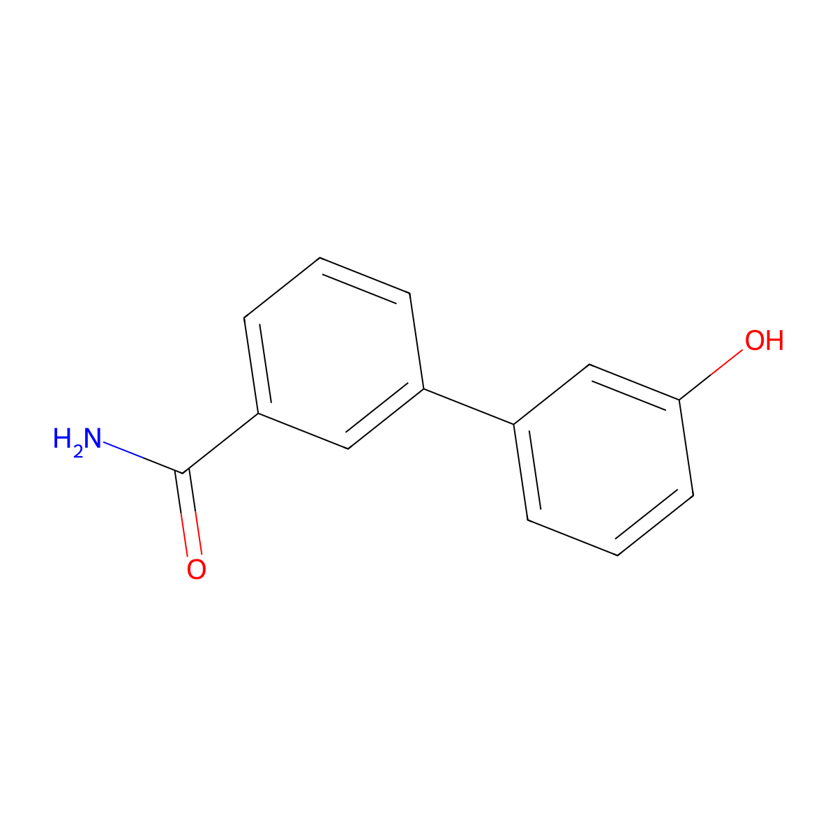 3'-Hydroxy-[1,1'-biphenyl]-3-carboxamide molecular structure, CAS 681161-44-4