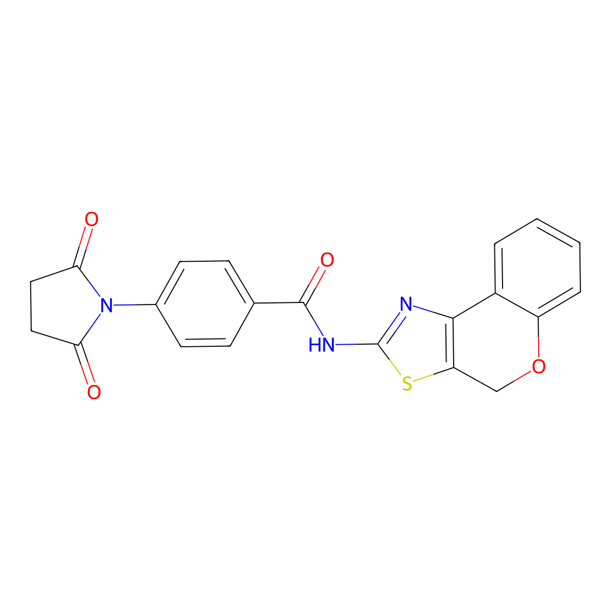 N-(4H-chromeno[4,3-d]thiazol-2-yl)-4-(2,5-dioxopyrrolidin-1-yl)benzamide molecular structure, CAS 681161-98-8