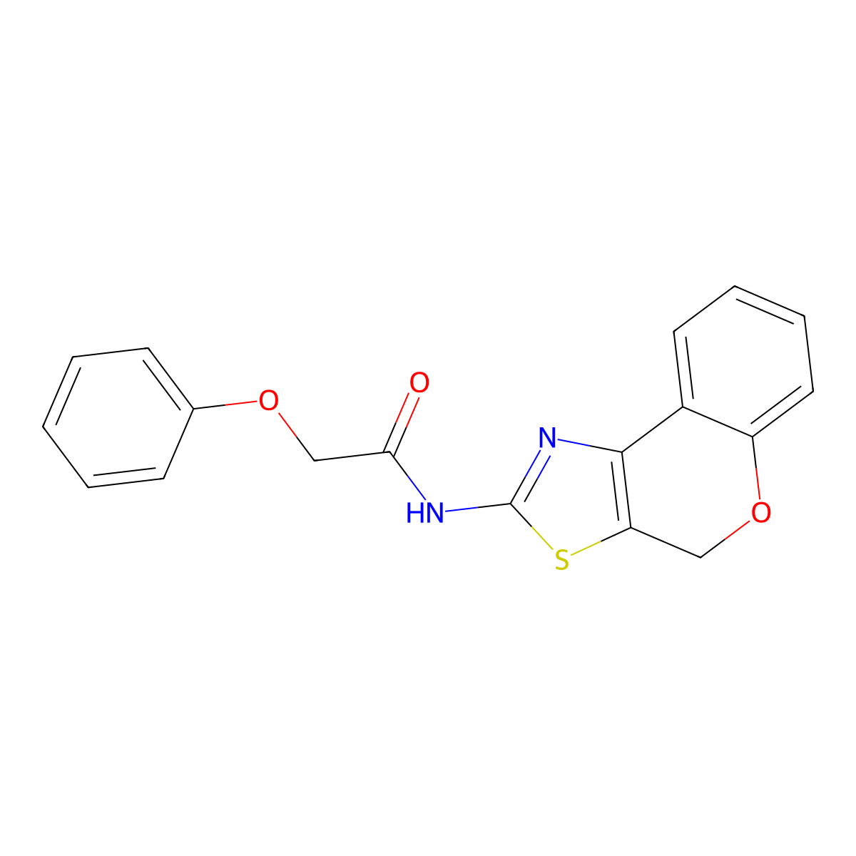 N-(4H-chromeno[4,3-d]thiazol-2-yl)-2-phenoxyacetamide molecular structure, CAS 681162-19-6
