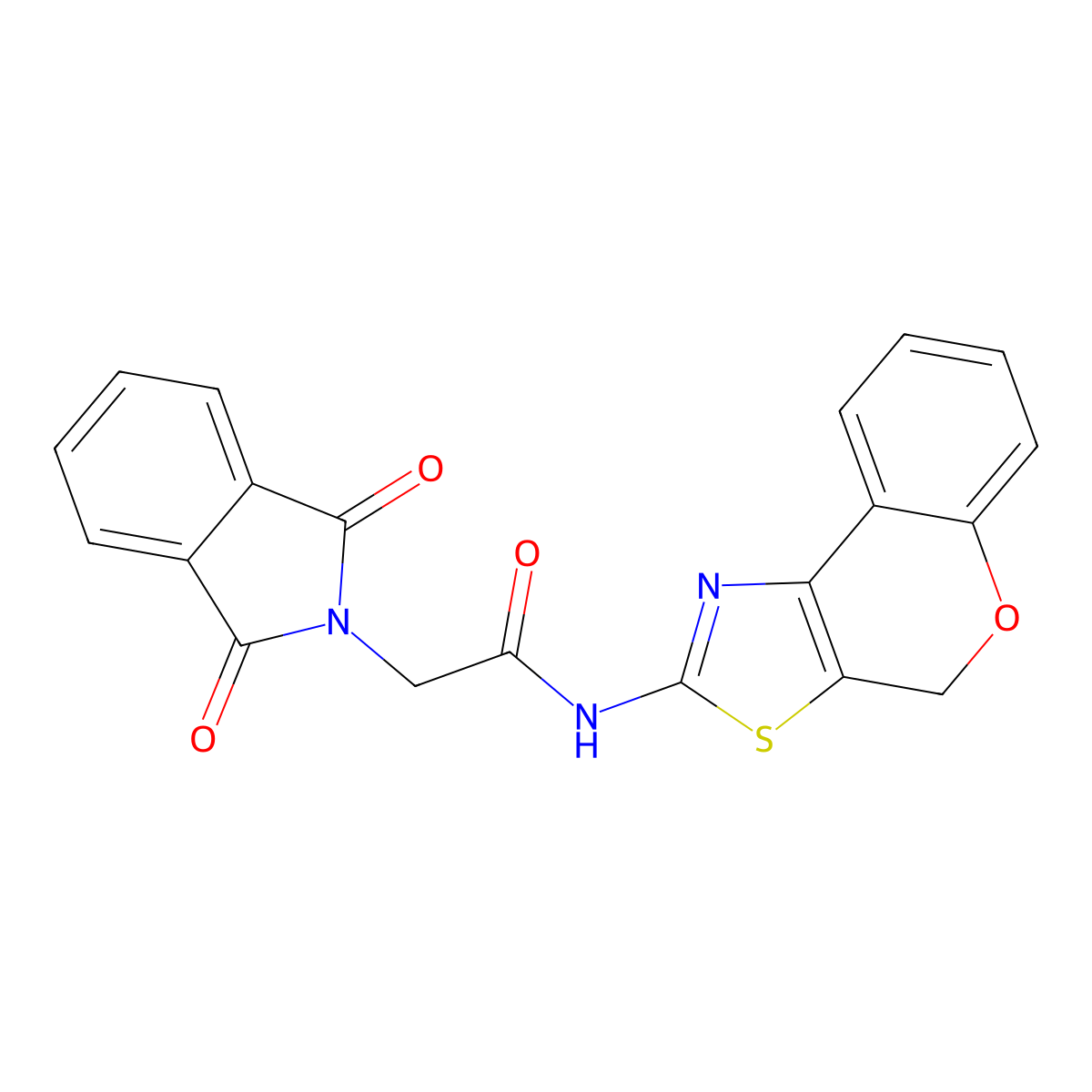N-(4H-chromeno[4,3-d]thiazol-2-yl)-2-(1,3-dioxoisoindolin-2-yl)acetamide molecular structure, CAS 681163-31-5