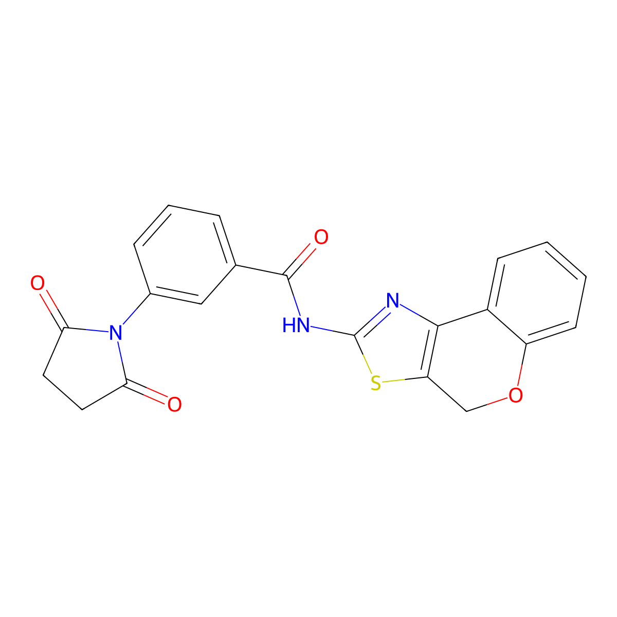 N-(4H-chromeno[4,3-d]thiazol-2-yl)-3-(2,5-dioxopyrrolidin-1-yl)benzamide molecular structure, CAS 681163-72-4