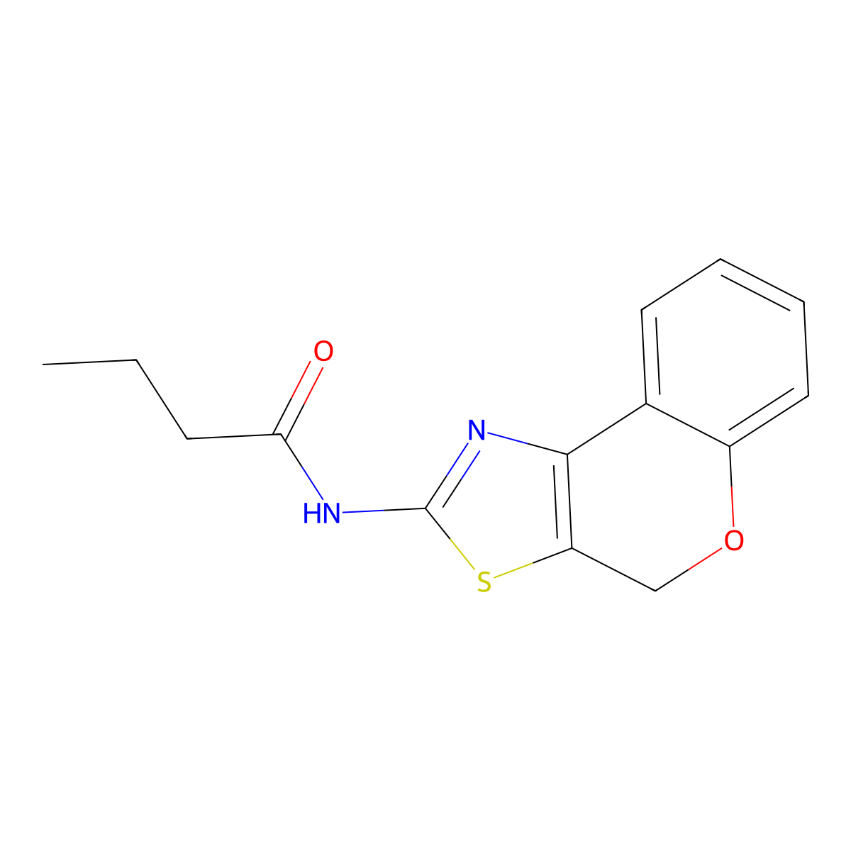 N-(4H-chromeno[4,3-d]thiazol-2-yl)butyramide molecular structure, CAS 681165-41-3