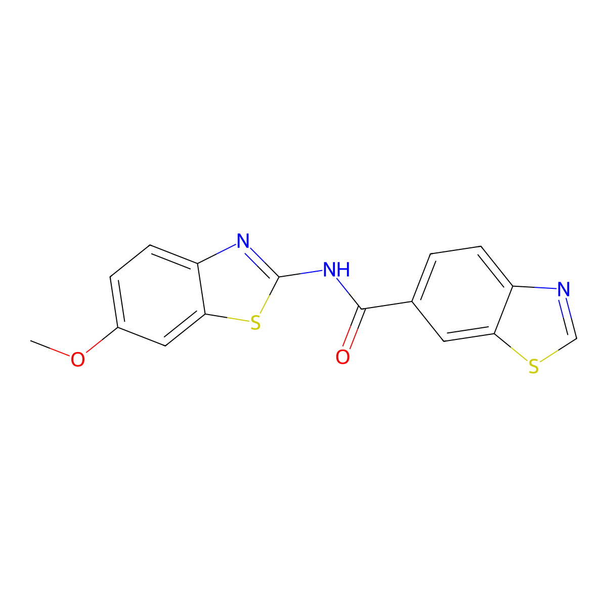 N-(6-methoxy-1,3-benzothiazol-2-yl)-1,3-benzothiazole-6-carboxamide molecular structure, CAS 681166-23-4