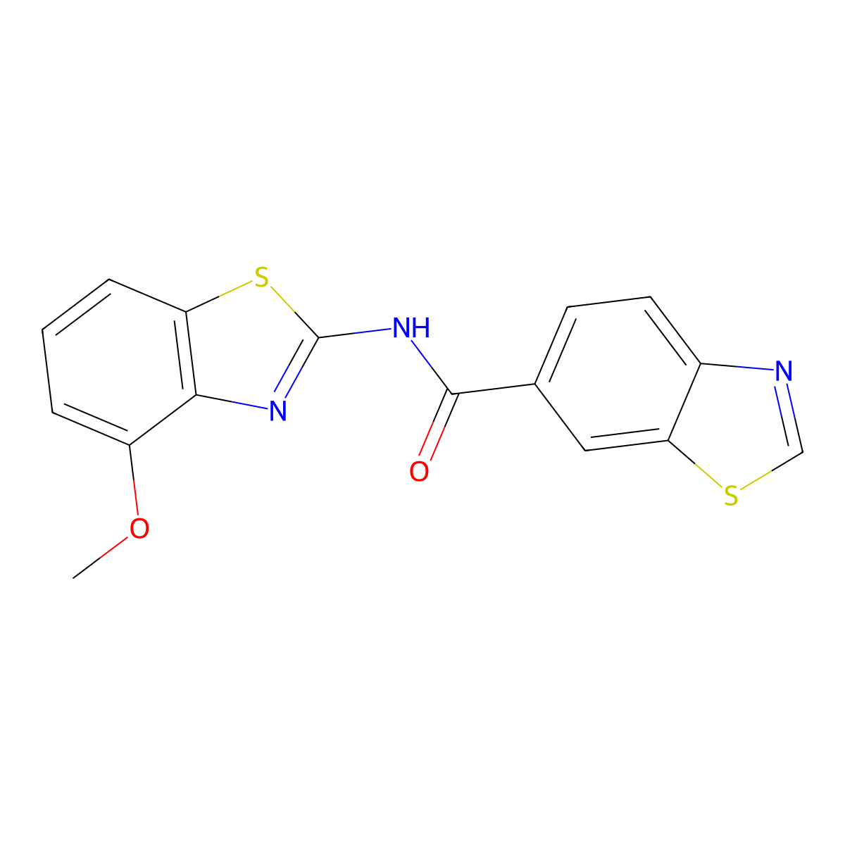 N-(4-methoxy-1,3-benzothiazol-2-yl)-1,3-benzothiazole-6-carboxamide molecular structure, CAS 681166-26-7