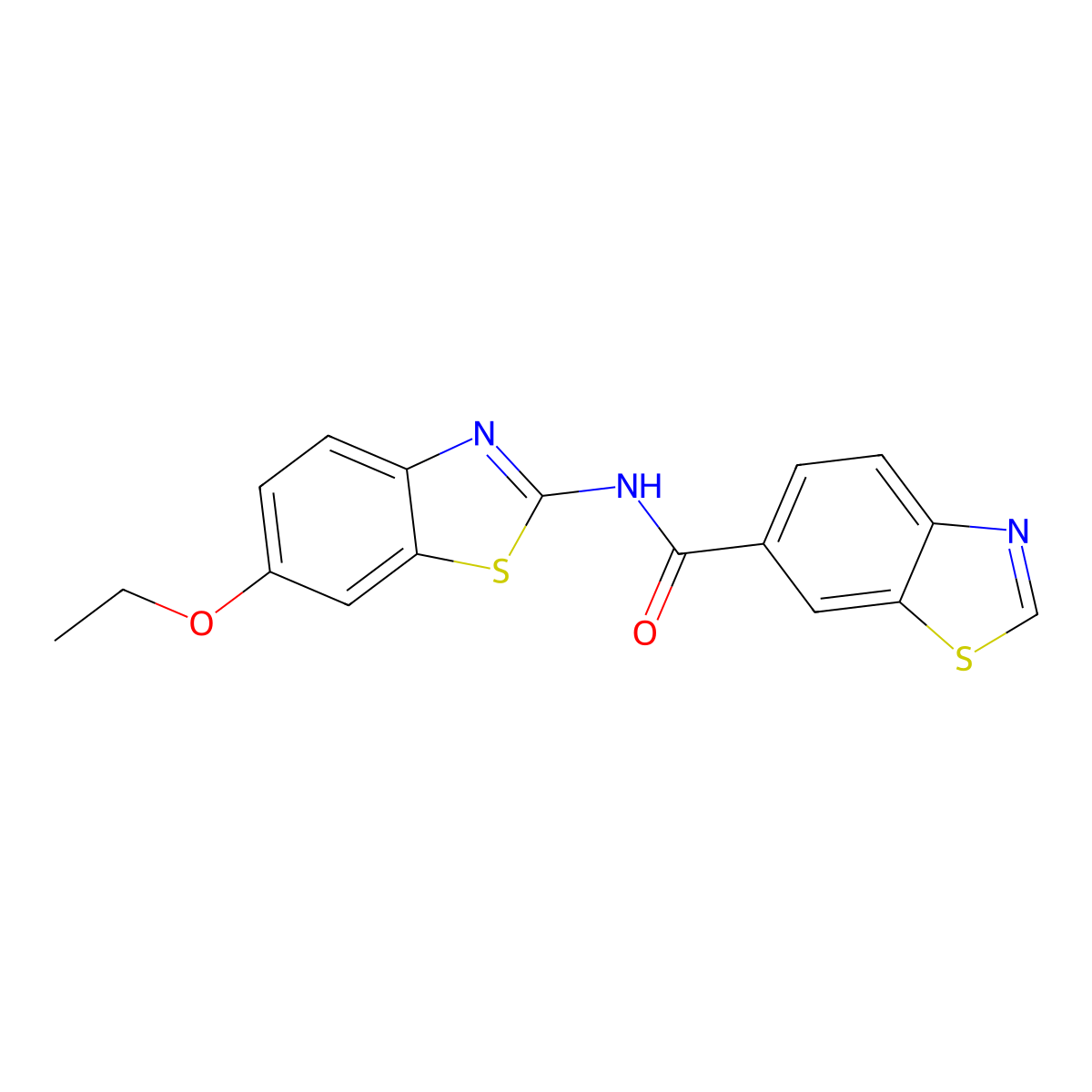 N-(6-ethoxy-1,3-benzothiazol-2-yl)-1,3-benzothiazole-6-carboxamide molecular structure, CAS 681166-28-9