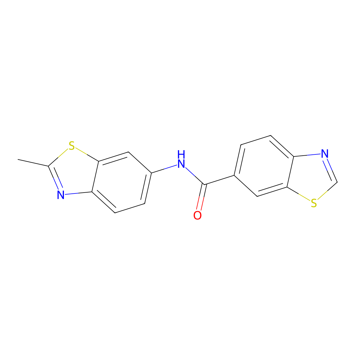 N-(2-methyl-1,3-benzothiazol-6-yl)-1,3-benzothiazole-6-carboxamide molecular structure, CAS 681166-85-8