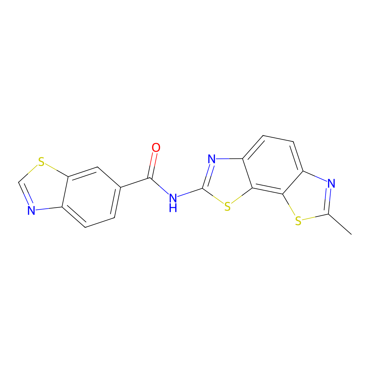 N-(7-methyl-[1,3]thiazolo[4,5-g][1,3]benzothiazol-2-yl)-1,3-benzothiazole-6-carboxamide molecular structure, CAS 681167-37-3