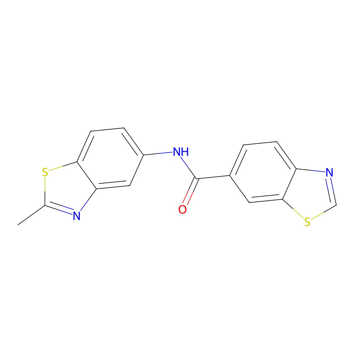 N-(2-methyl-1,3-benzothiazol-5-yl)-1,3-benzothiazole-6-carboxamide molecular structure, CAS 681167-59-9