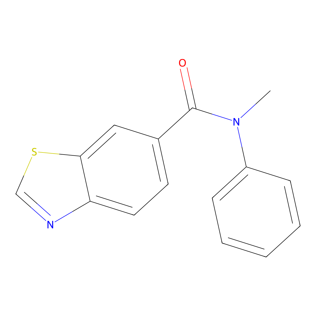 N-methyl-N-phenyl-1,3-benzothiazole-6-carboxamide molecular structure, CAS 681169-39-1