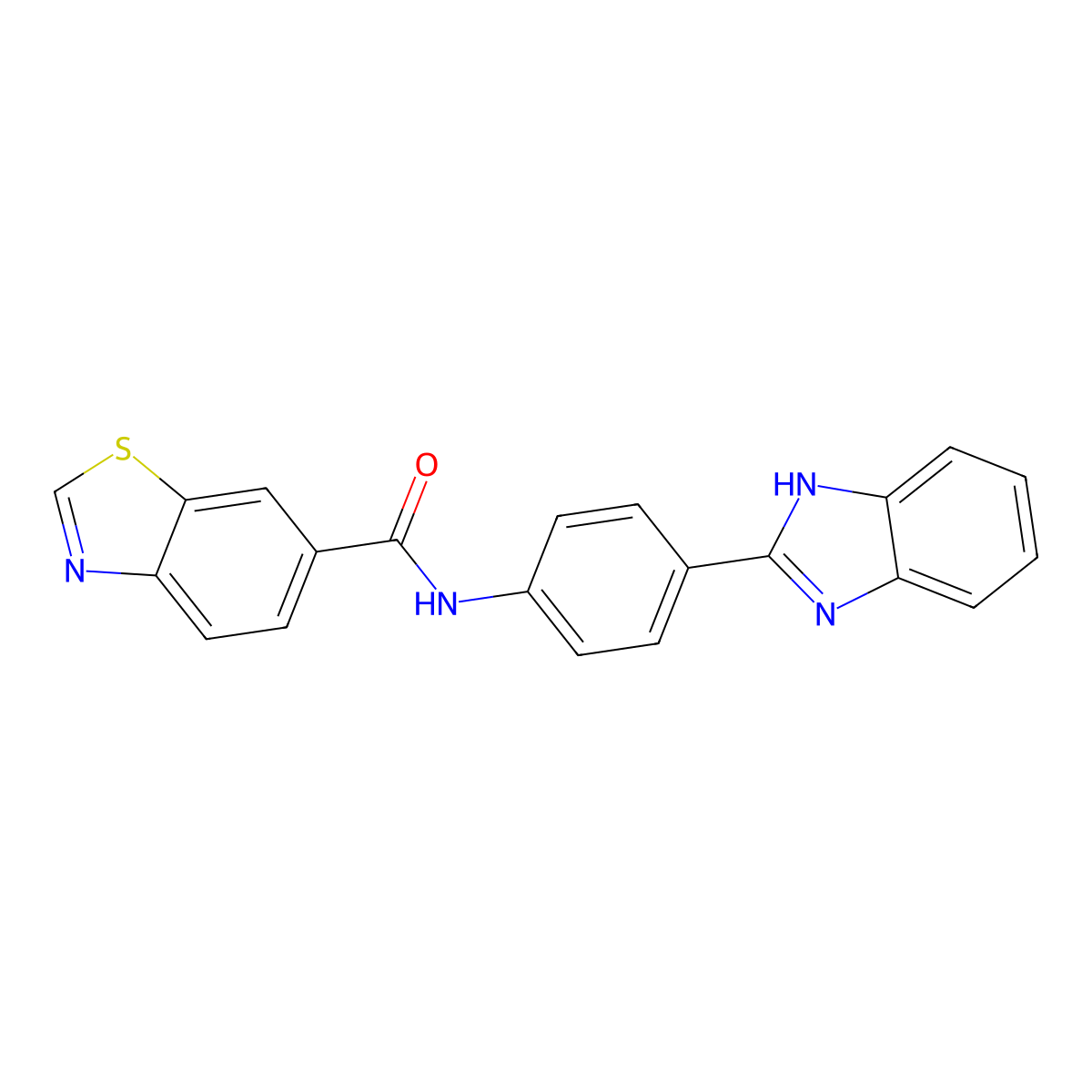 N-(4-(1H-benzo[d]imidazol-2-yl)phenyl)benzo[d]thiazole-6-carboxamide molecular structure, CAS 681173-80-8