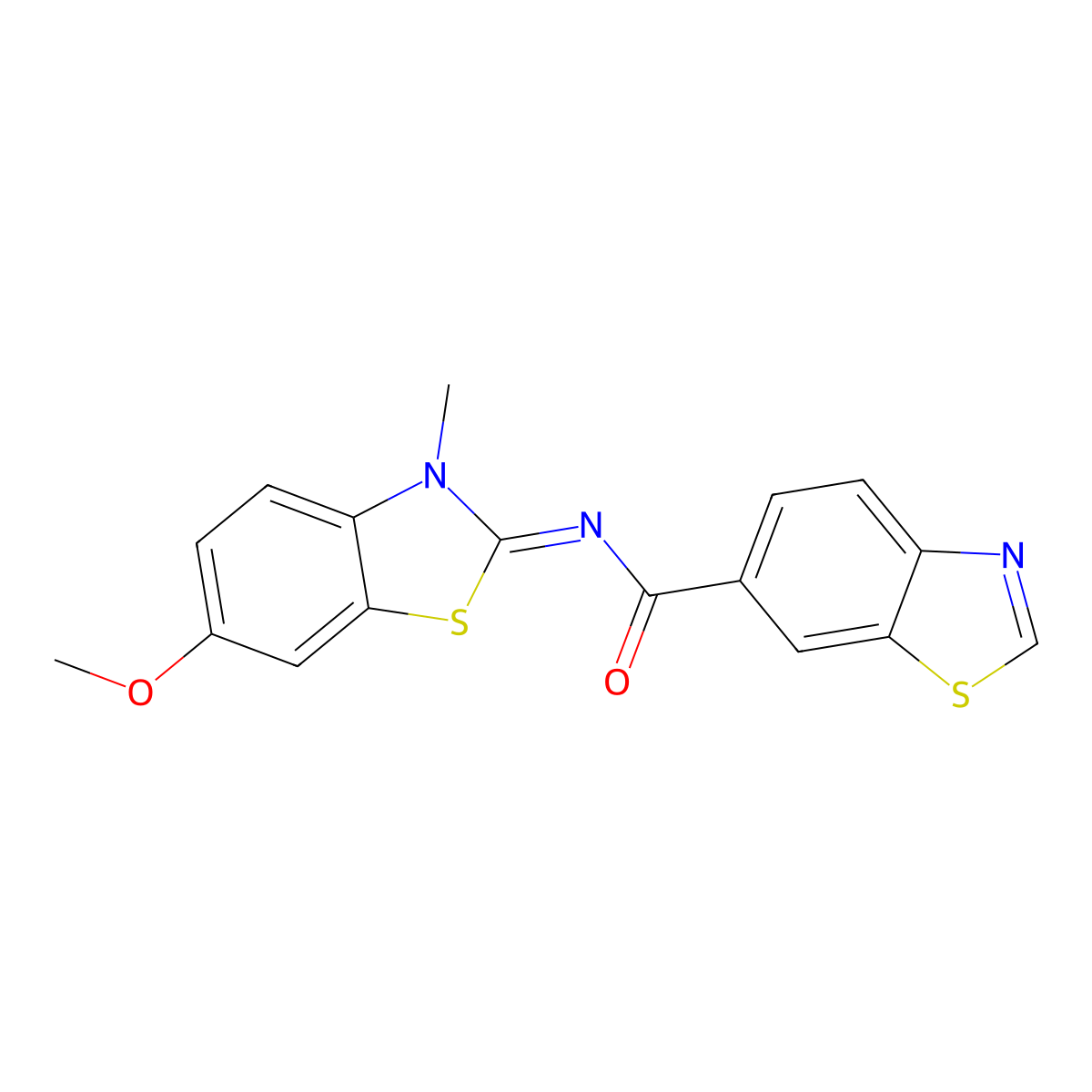 (E)-N-(6-methoxy-3-methylbenzo[d]thiazol-2(3H)-ylidene)benzo[d]thiazole-6-carboxamide molecular structure, CAS 681174-59-4