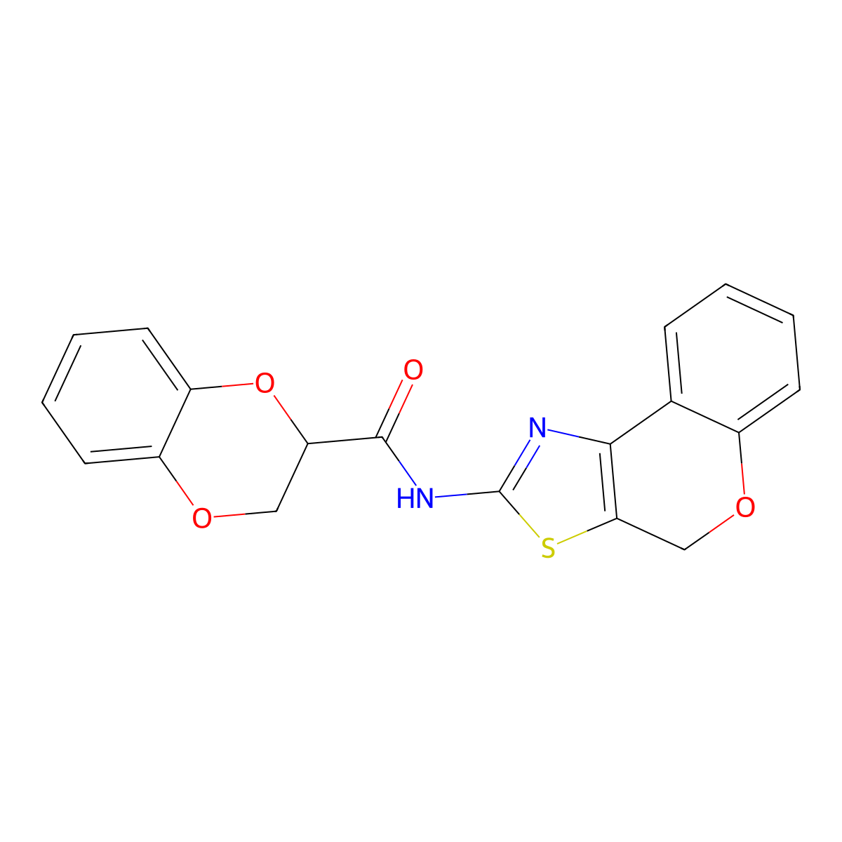 N-(4H-chromeno[4,3-d]thiazol-2-yl)-2,3-dihydrobenzo[b][1,4]dioxine-2-carboxamide molecular structure, CAS 681174-67-4
