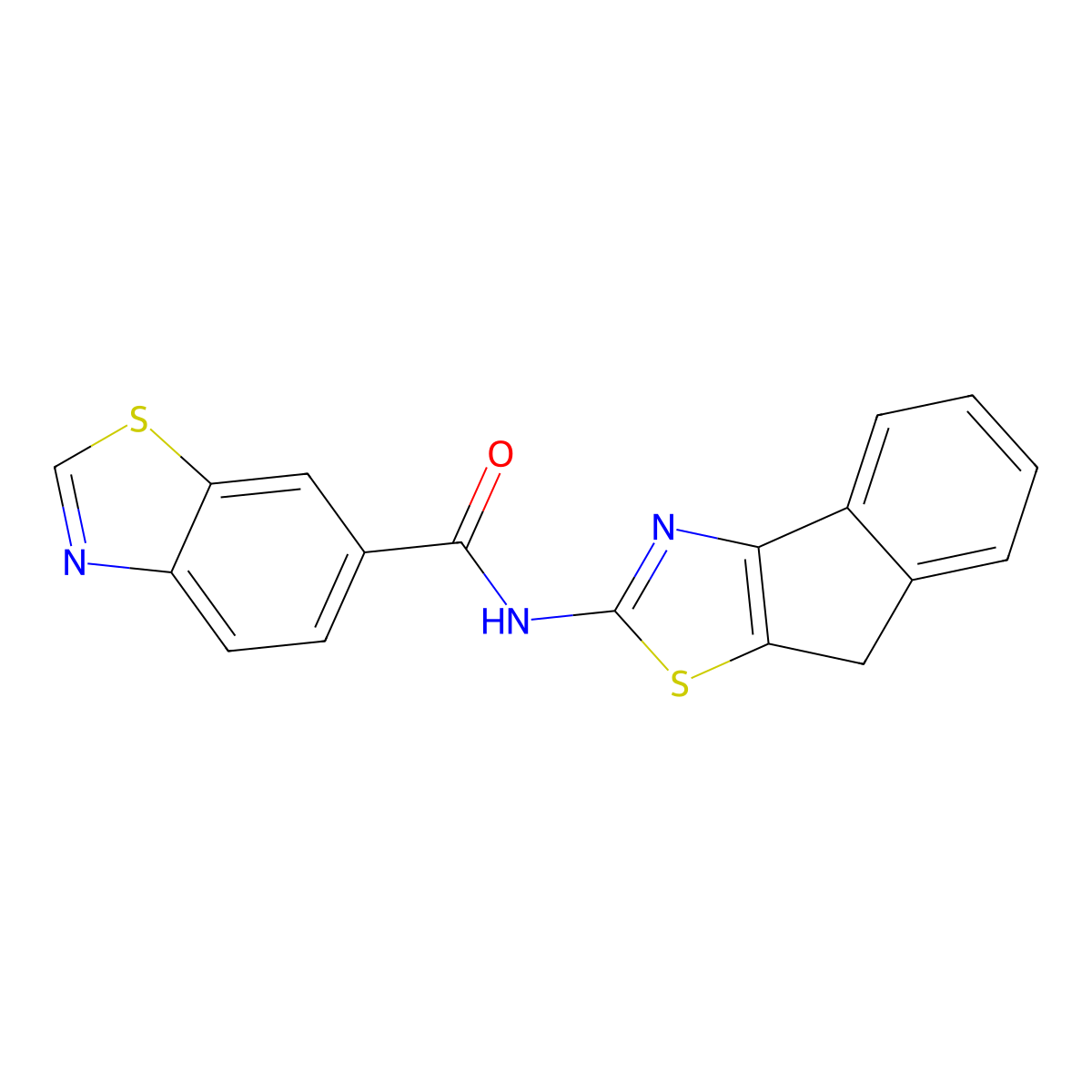 N-(8H-indeno[1,2-d]thiazol-2-yl)benzo[d]thiazole-6-carboxamide molecular structure, CAS 681174-71-0