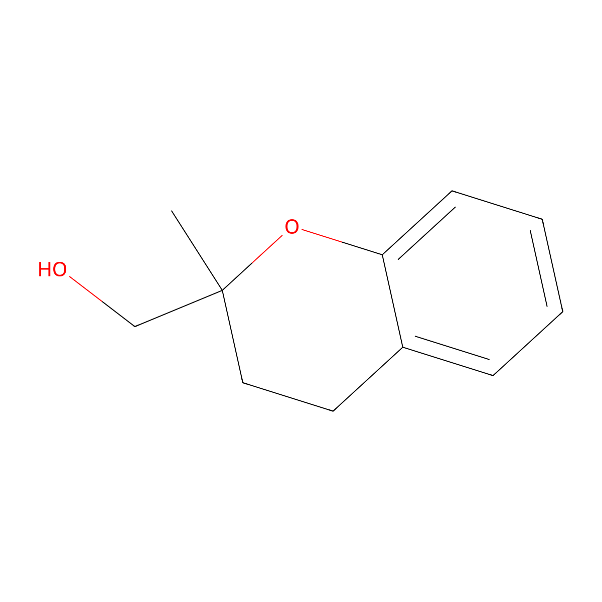 (2-methyl-3,4-dihydro-2H-1-benzopyran-2-yl)methanol molecular structure, CAS 68118-01-4