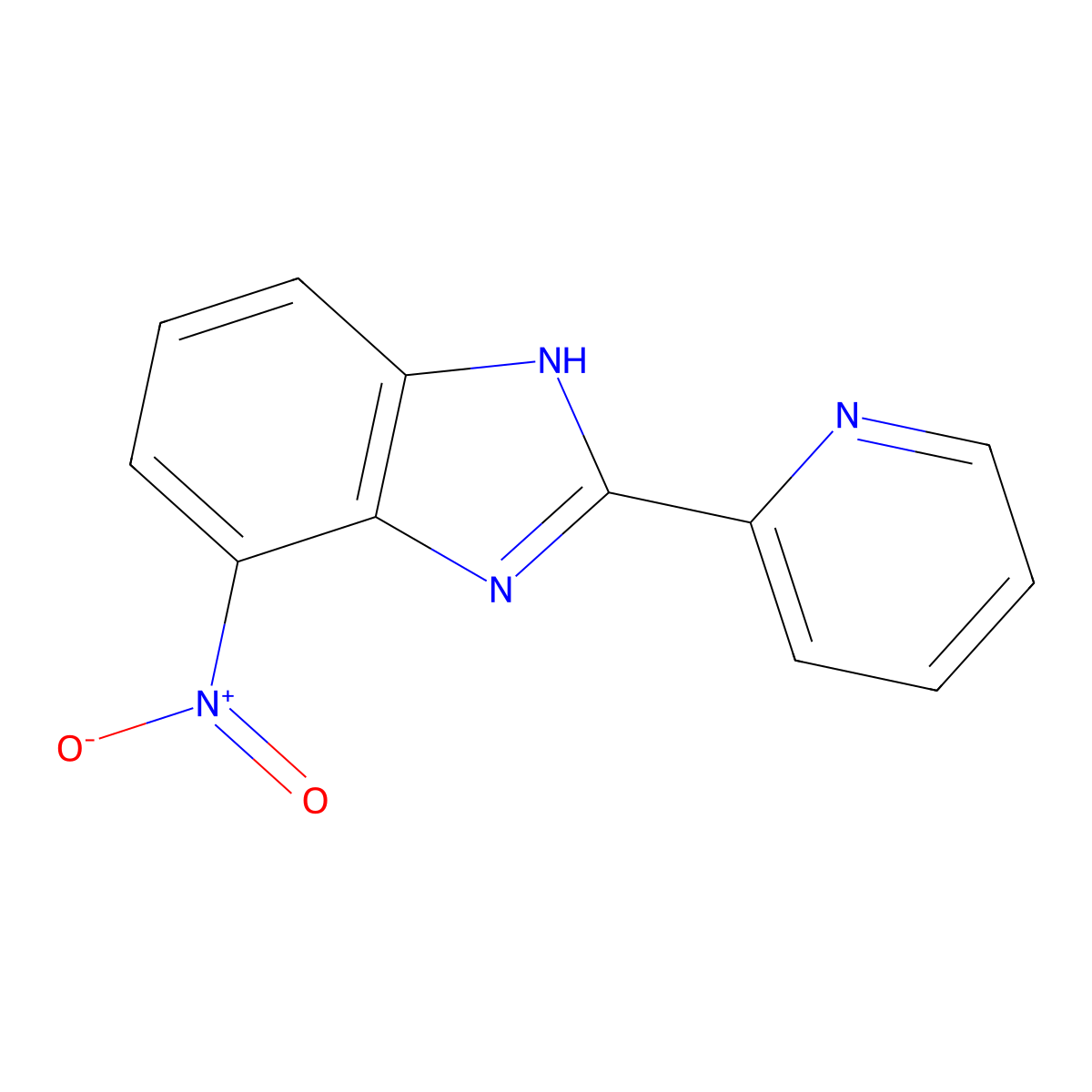 4-Nitro-2-(2-pyridinyl)-1H-benzimidazole molecular structure, CAS 68118-47-8