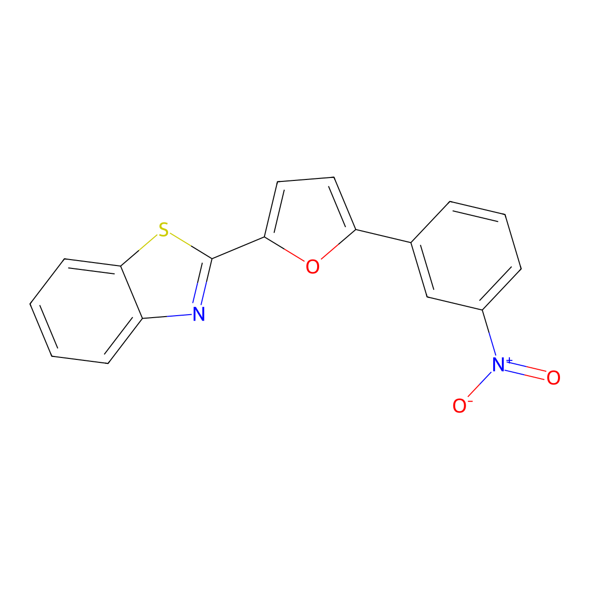 2-[5-(3-Nitrophenyl)furan-2-yl]-1,3-benzothiazole molecular structure, CAS 68118-84-3