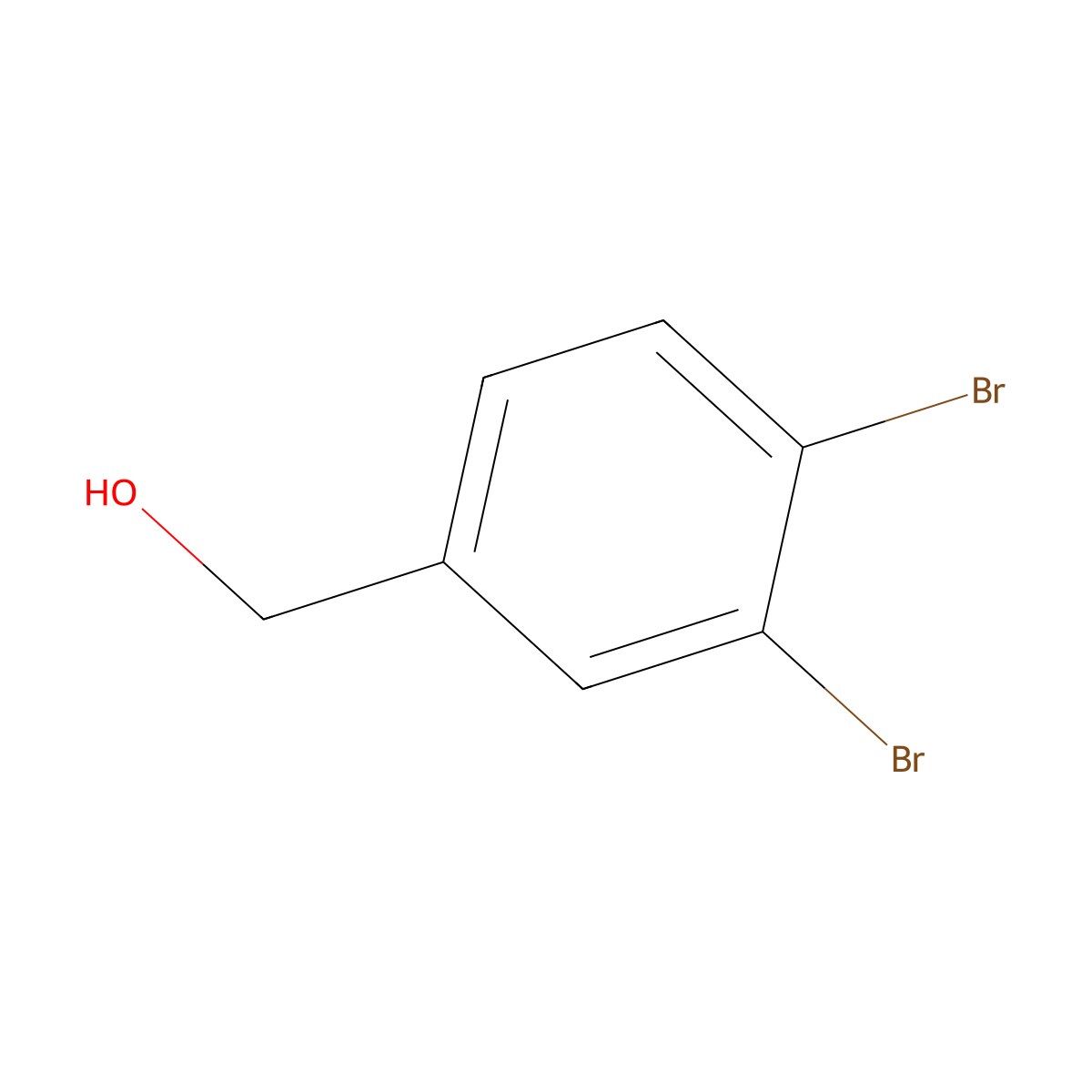 (3,4-Dibromophenyl)methanol molecular structure, CAS 68119-98-2