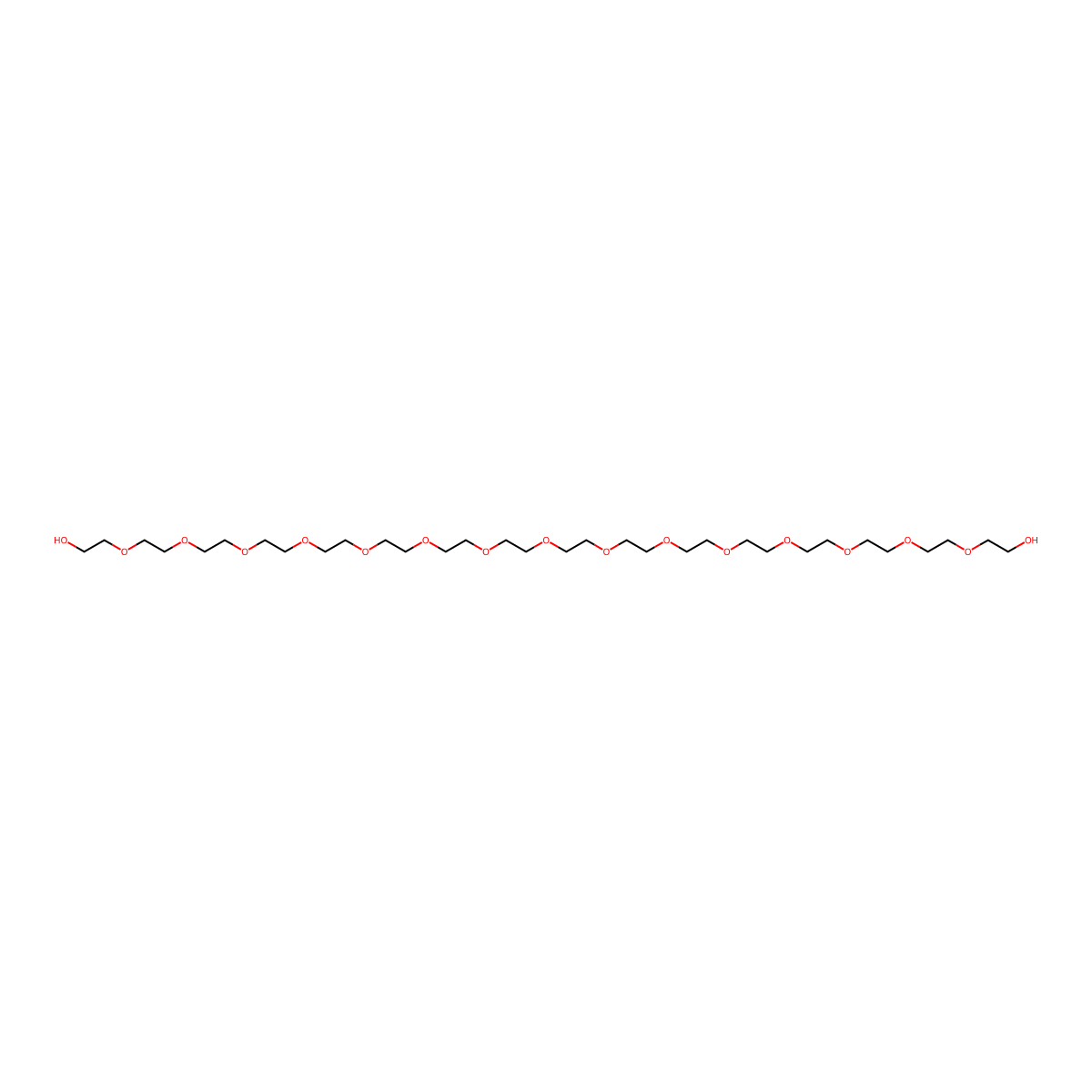 3,6,9,12,15,18,21,24,27,30,33,36,39,42,45-Pentadecaoxaheptatetracontane-1,47-diol molecular structure, CAS 6812-36-8