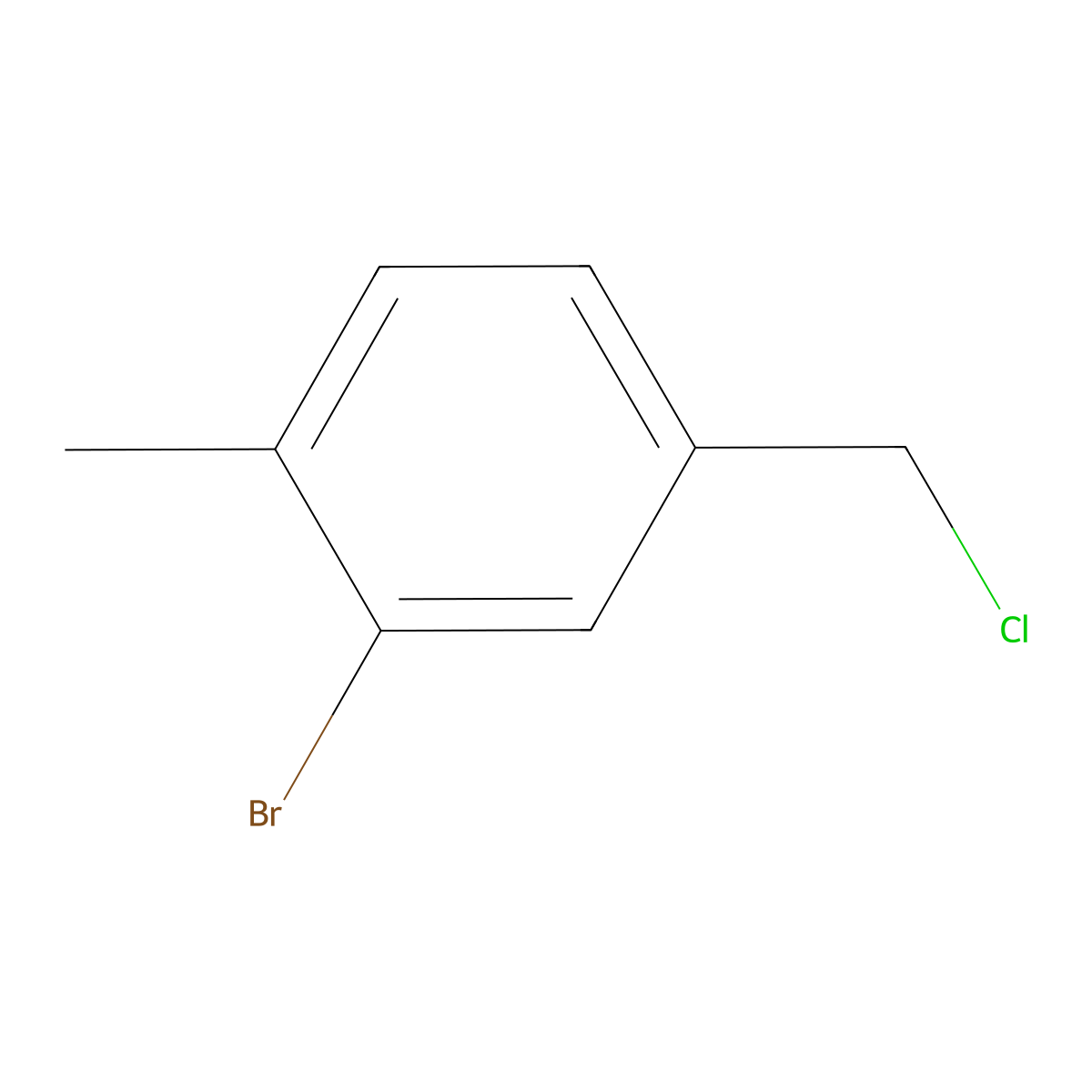 2-Bromo-4-(chloromethyl)-1-methylbenzene molecular structure, CAS 68120-34-3