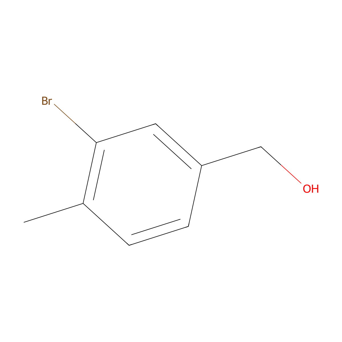 (3-Bromo-4-methylphenyl)methanol molecular structure, CAS 68120-35-4