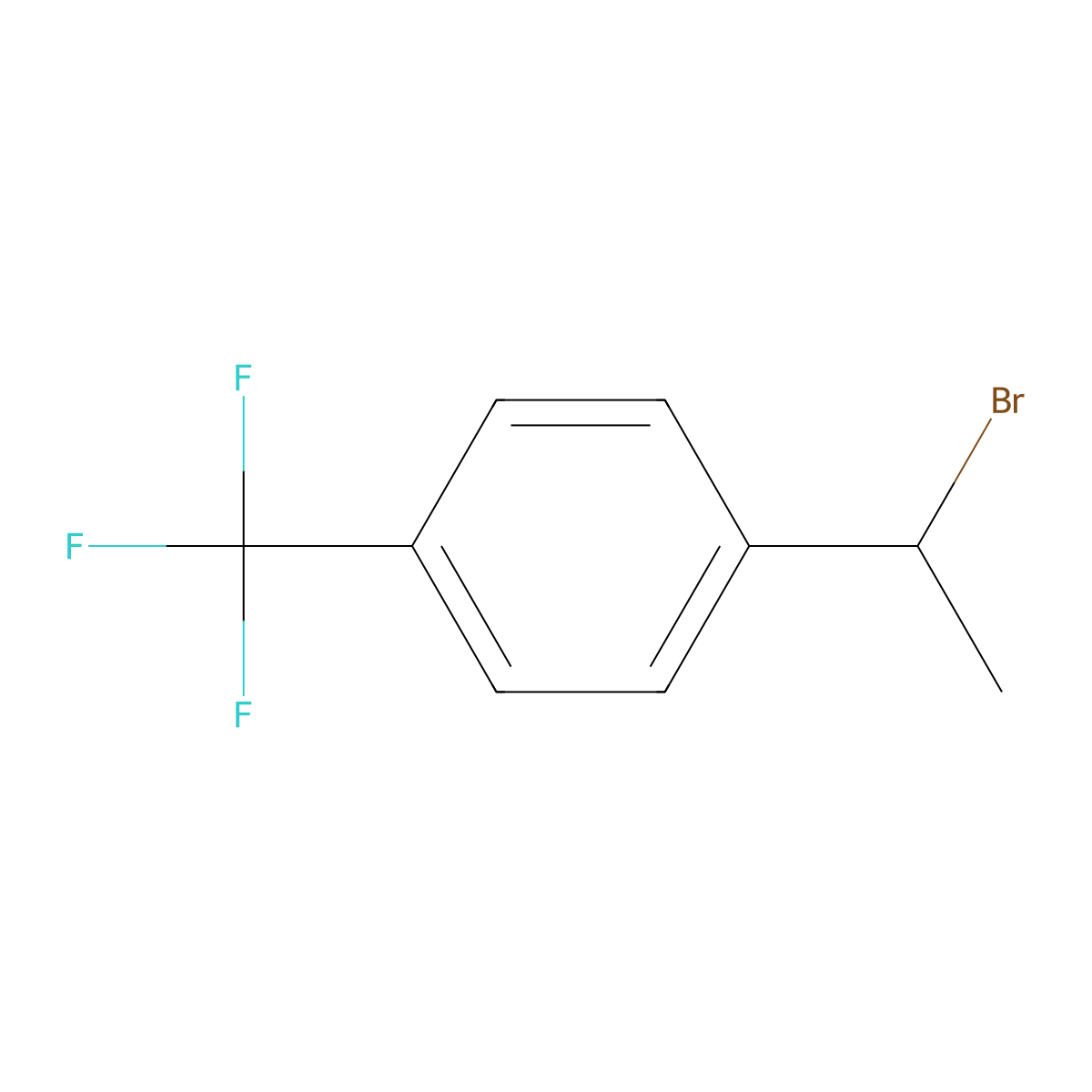 1-(1-Bromoethyl)-4-(trifluoromethyl)benzene molecular structure, CAS 68120-42-3