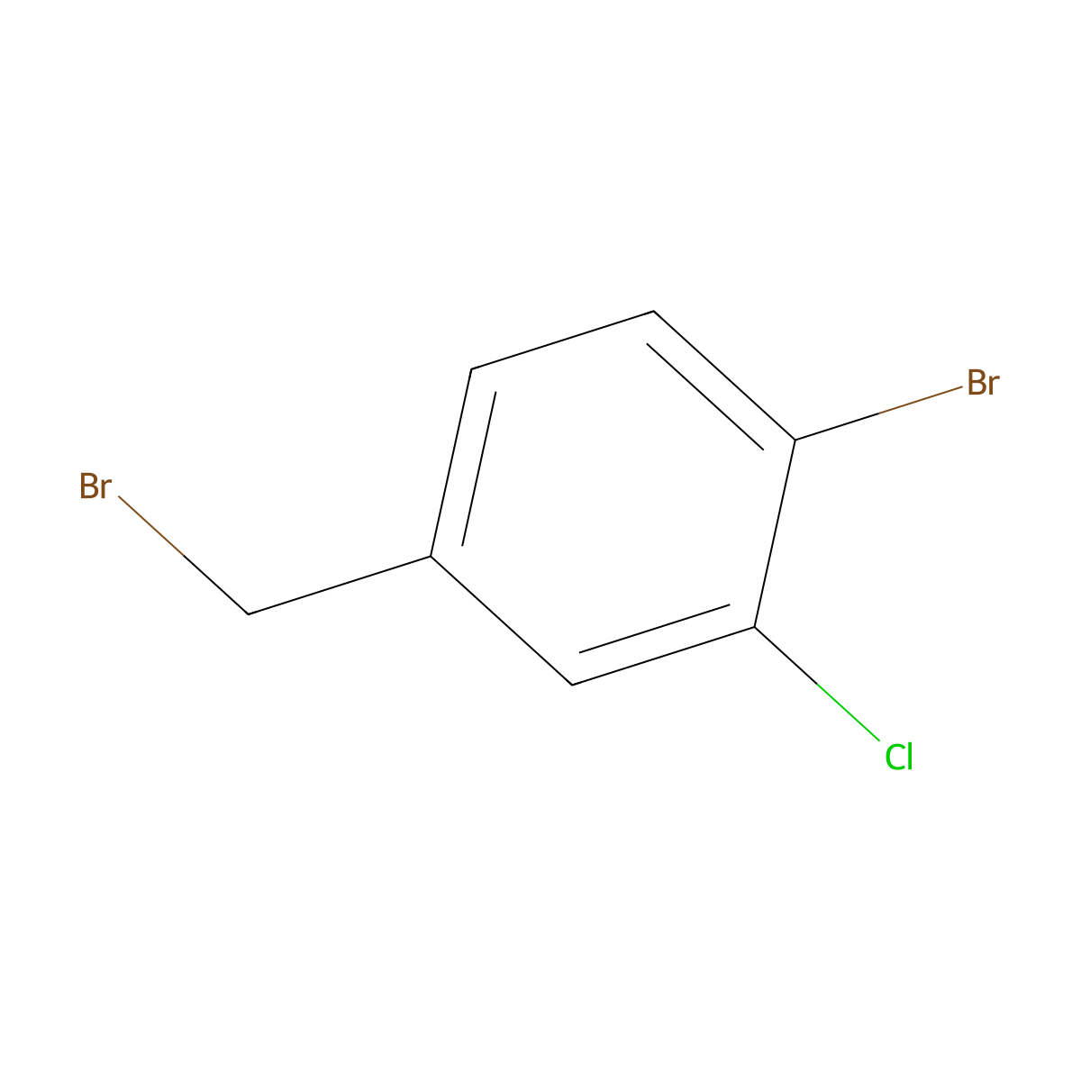 1-Bromo-4-(bromomethyl)-2-chlorobenzene molecular structure, CAS 68120-44-5