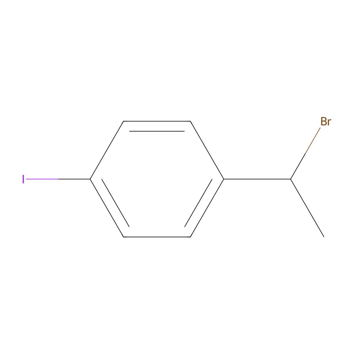 1-(1-Bromoethyl)-4-iodobenzene molecular structure, CAS 68120-55-8