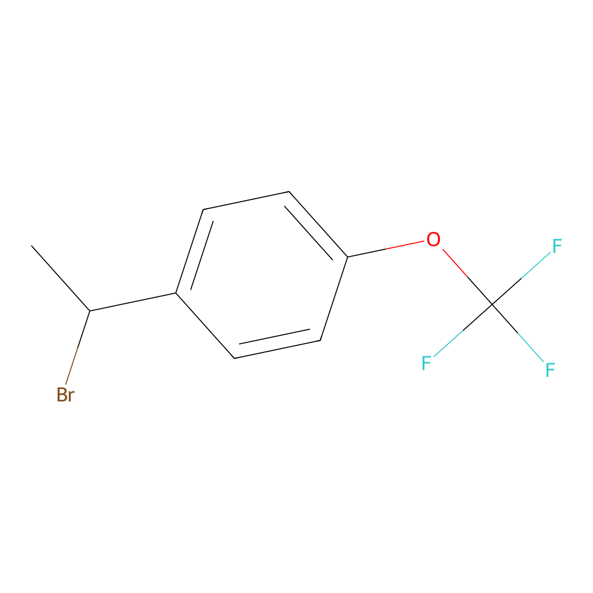 1-(1-Bromoethyl)-4-(trifluoromethoxy)benzene molecular structure, CAS 68120-57-0