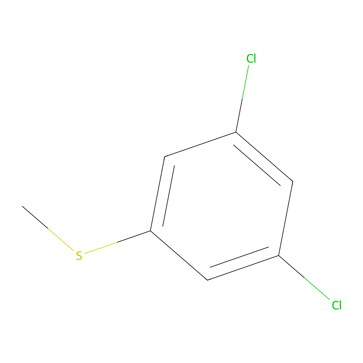3,5-Dichlorophenyl methyl sulfide molecular structure, CAS 68121-46-0