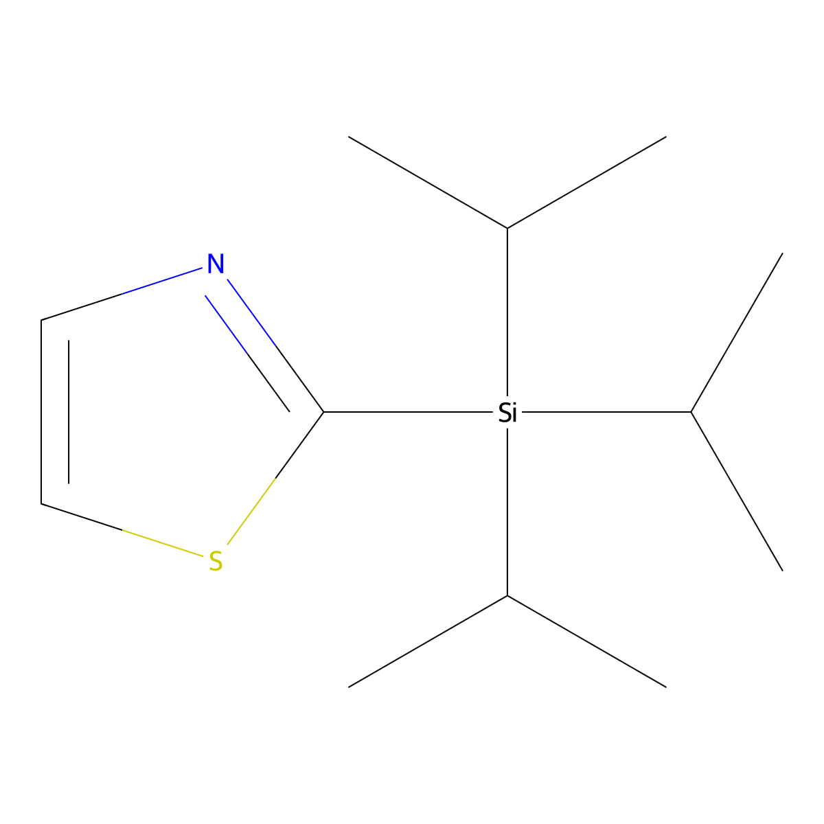 Triisopropyl(thiazol-2-yl)silane molecular structure, CAS 681218-90-6