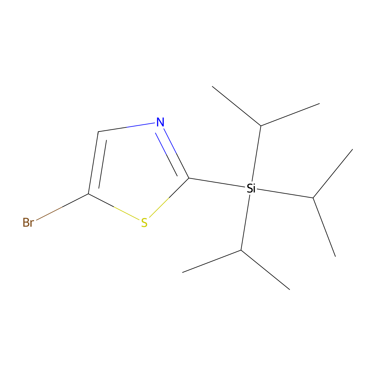5-Bromo-2-(triisopropylsilyl)thiazole molecular structure, CAS 681218-91-7