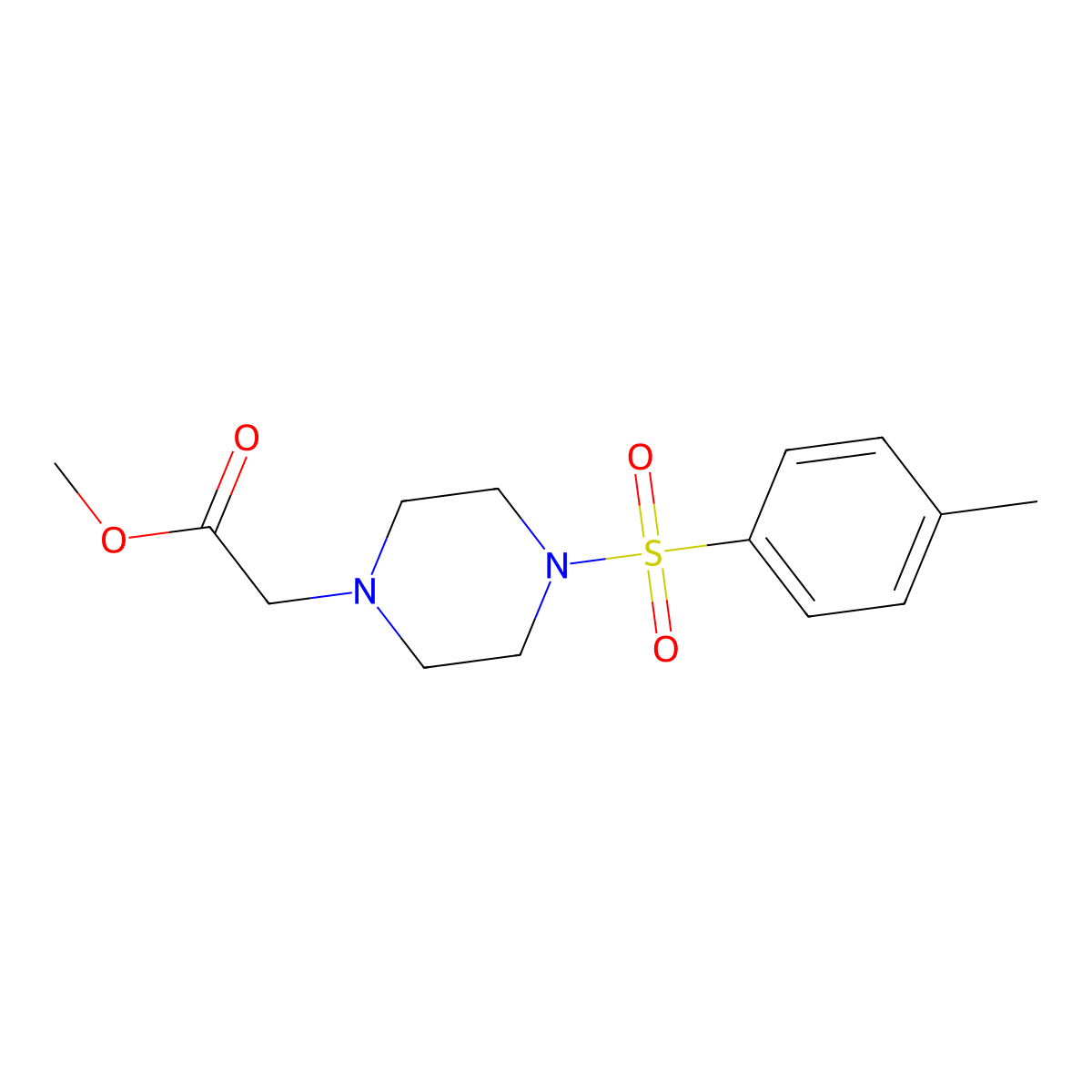 Methyl 2-[4-(4-methylbenzenesulfonyl)piperazin-1-yl]acetate molecular structure, CAS 681226-60-8