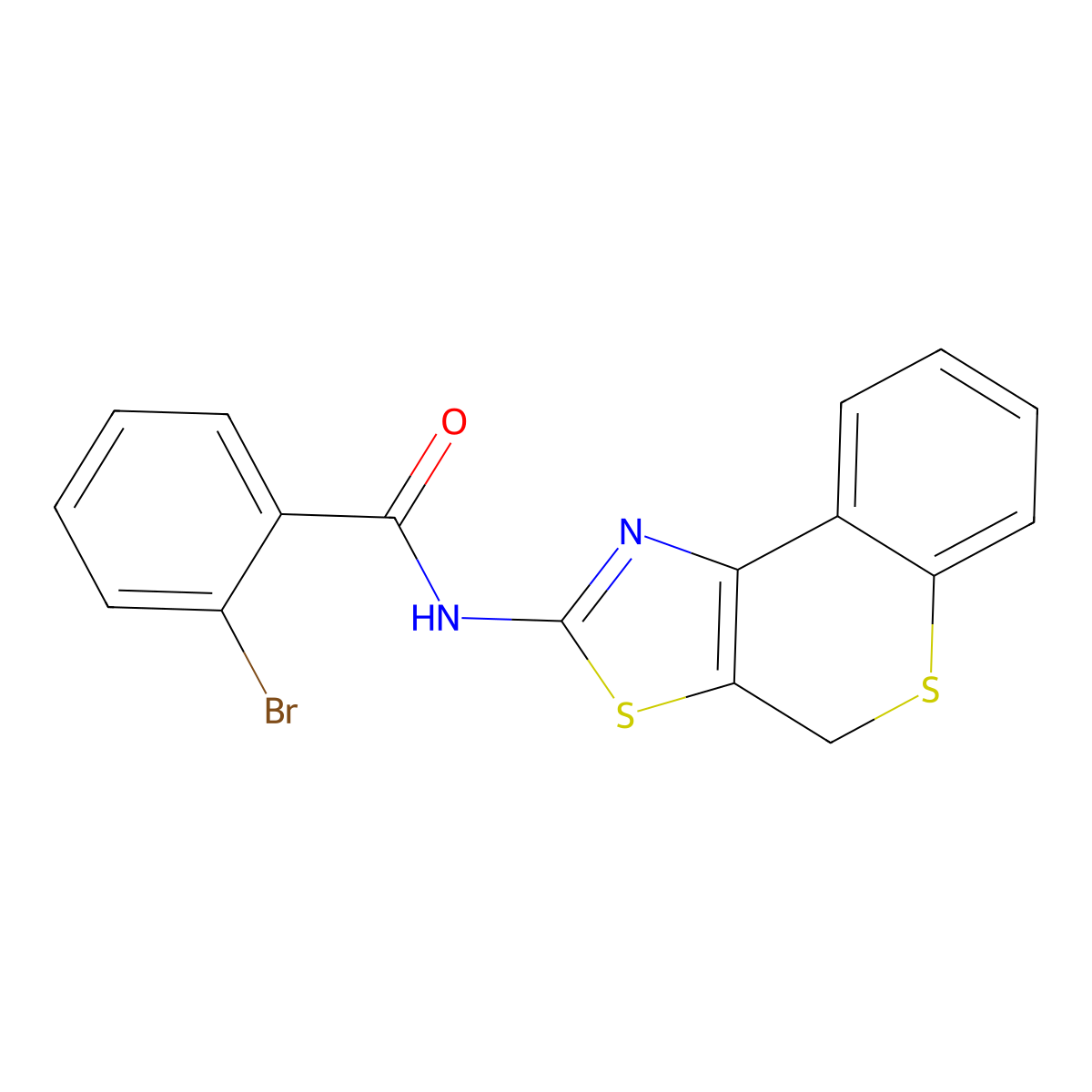 2-bromo-N-{4H-thiochromeno[4,3-d][1,3]thiazol-2-yl}benzamide molecular structure, CAS 681229-72-1
