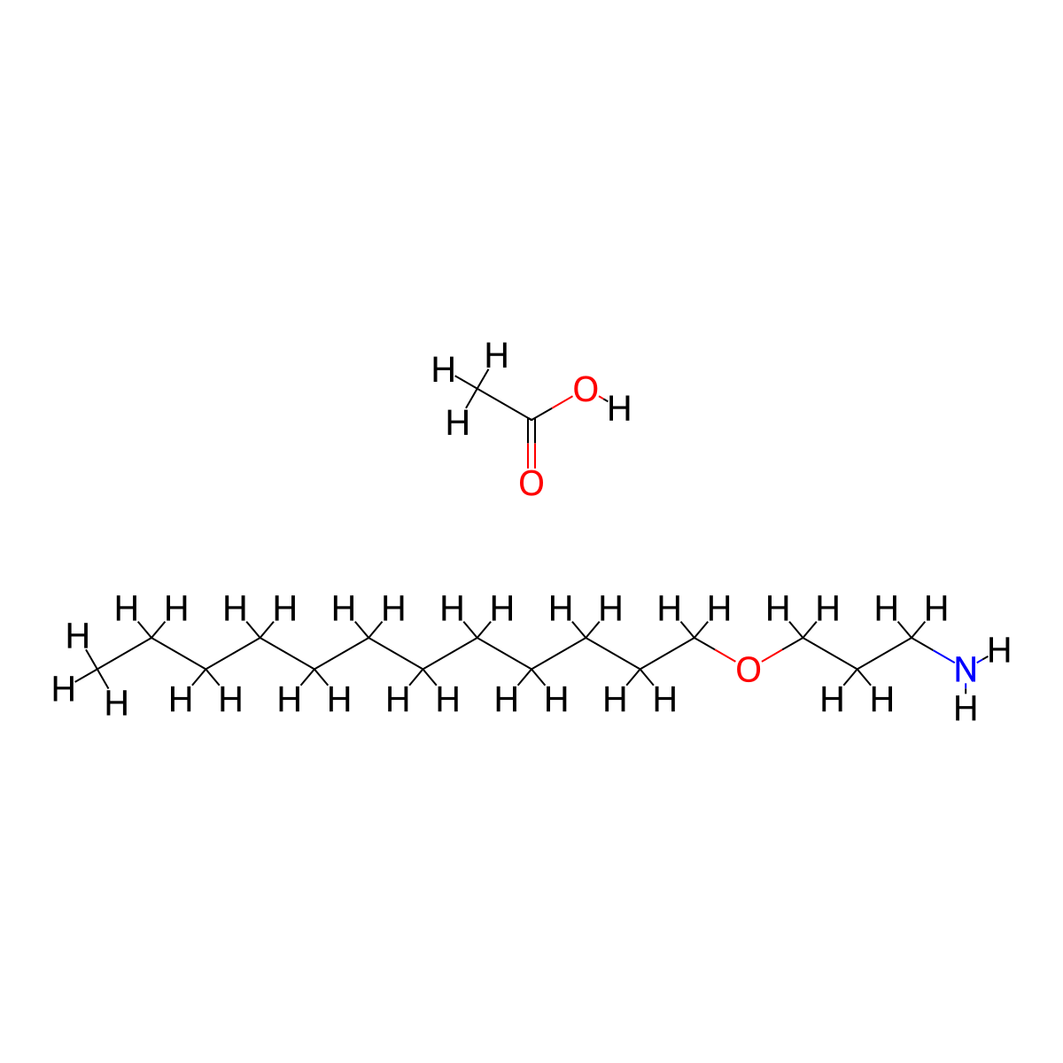 1-Propanamine, 3-(dodecyloxy)-, acetate (1:1) molecular structure, CAS 68123-05-7