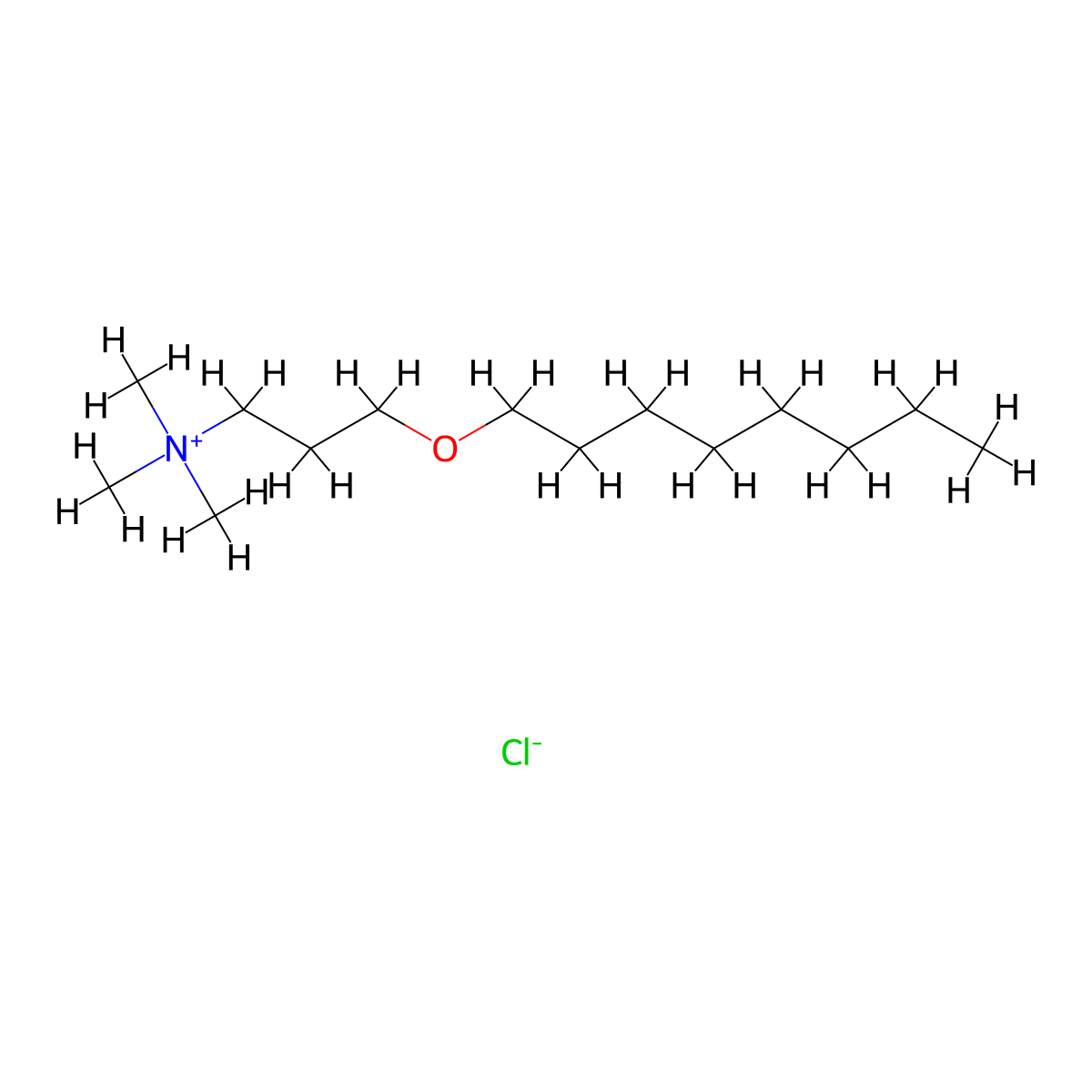 1-Propanaminium, N,N,N-trimethyl-3-(octyloxy)-, chloride (1:1) molecular structure, CAS 68123-08-0