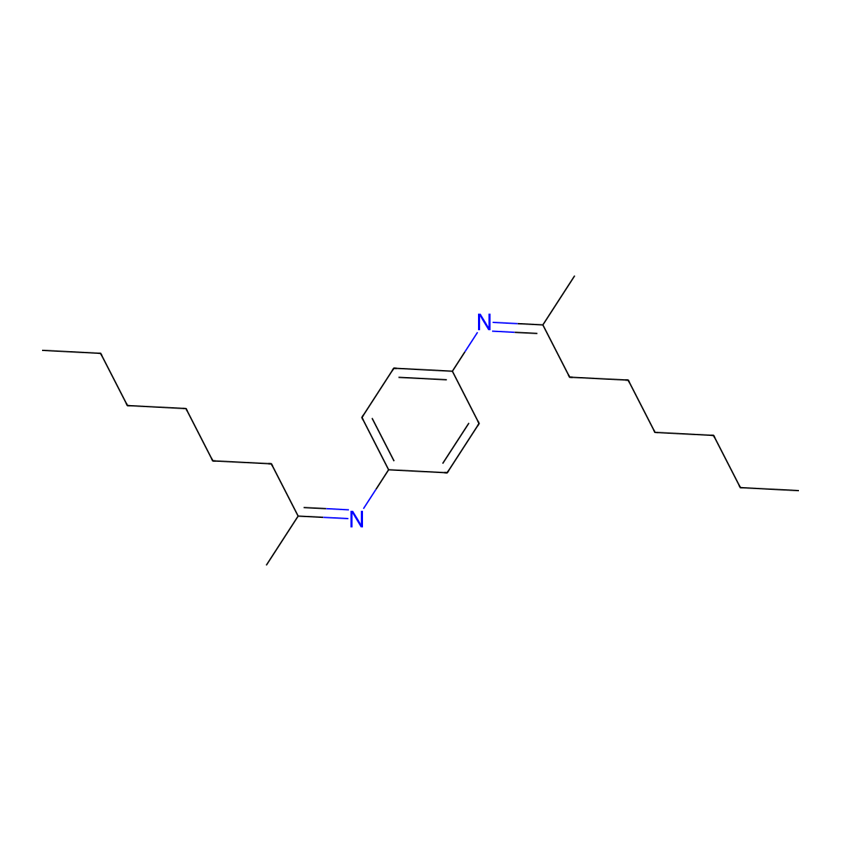 1,4-Benzenediamine, N1,N4-bis(1-methylheptylidene)- molecular structure, CAS 68123-09-1