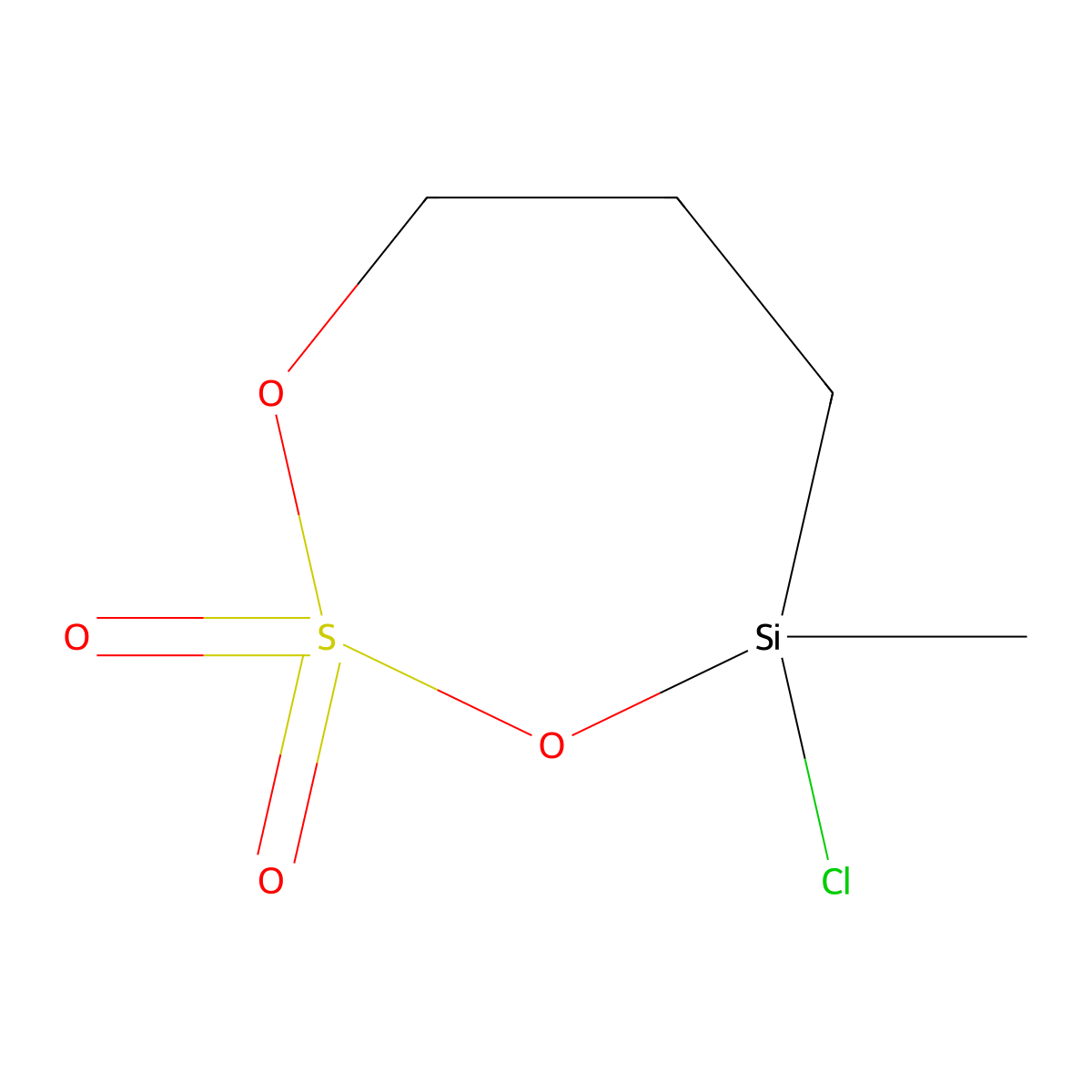 1,3-Dioxa-2-thia-4-silacycloheptane, 4-chloro-4-methyl-, 2,2-dioxide molecular structure, CAS 68123-28-4