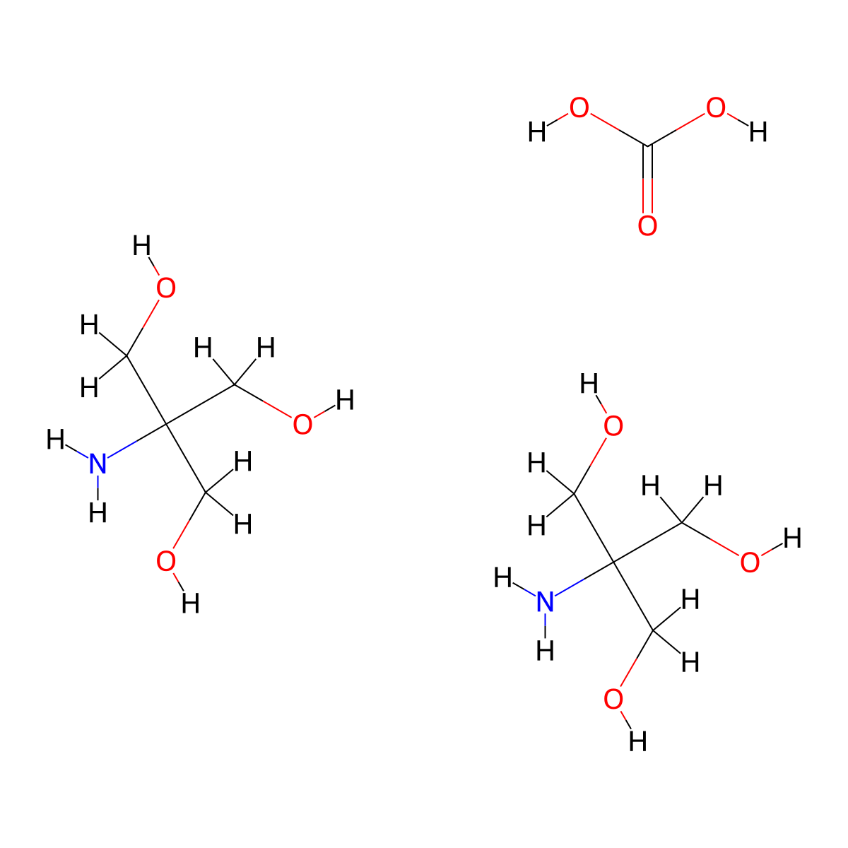 Carbonic acid, compd. with 2-amino-2-(hydroxymethyl)-1,3-propanediol (1:2) molecular structure, CAS 68123-29-5