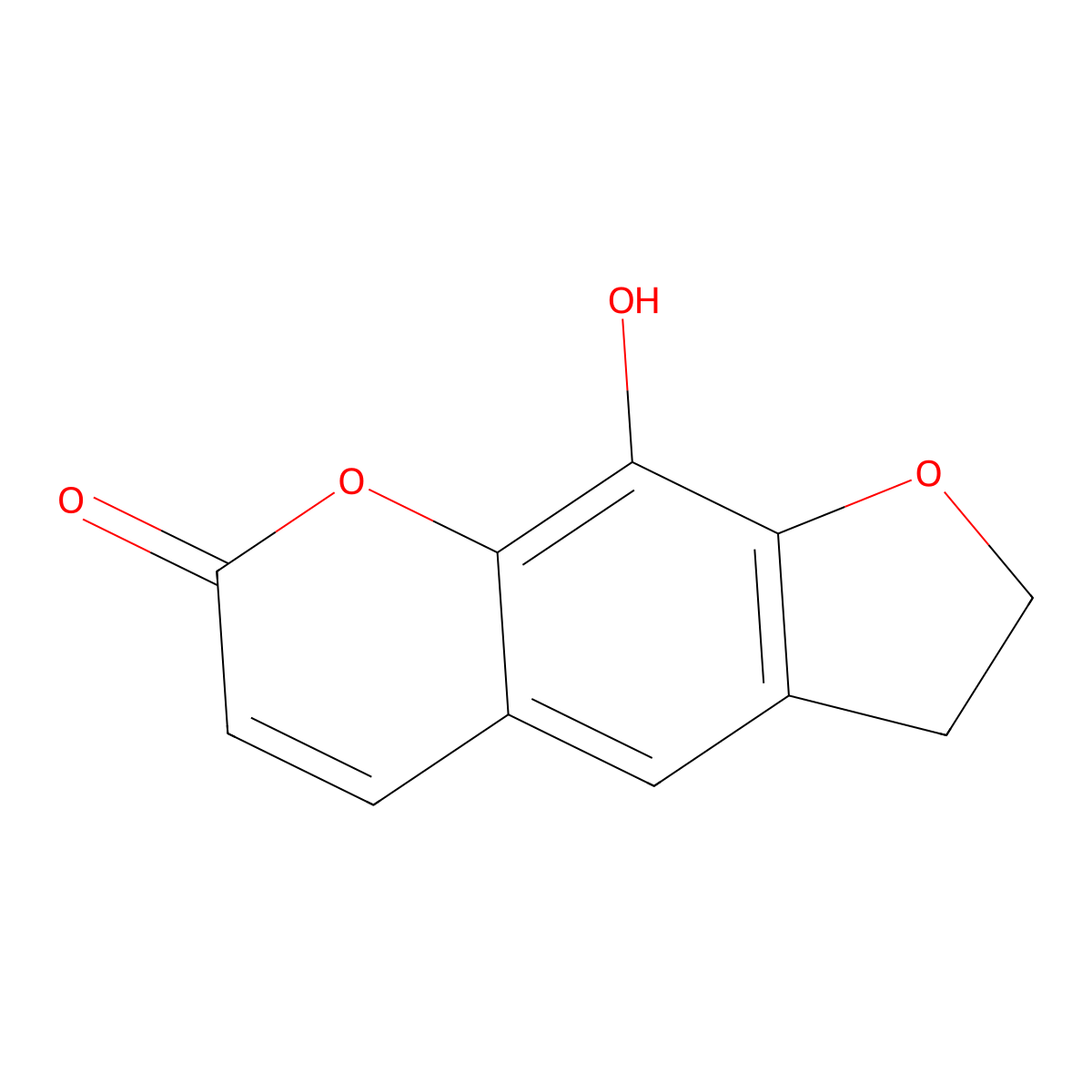 2,3-Dihydro-9-hydroxy-7H-furo[3,2-g][1]benzopyran-7-one molecular structure, CAS 68123-30-8